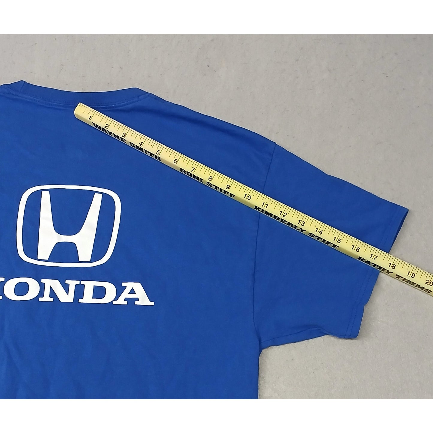 Hanes (XL) Blue Honda Logo Short Sleeve Crew Neck Tee Shirt