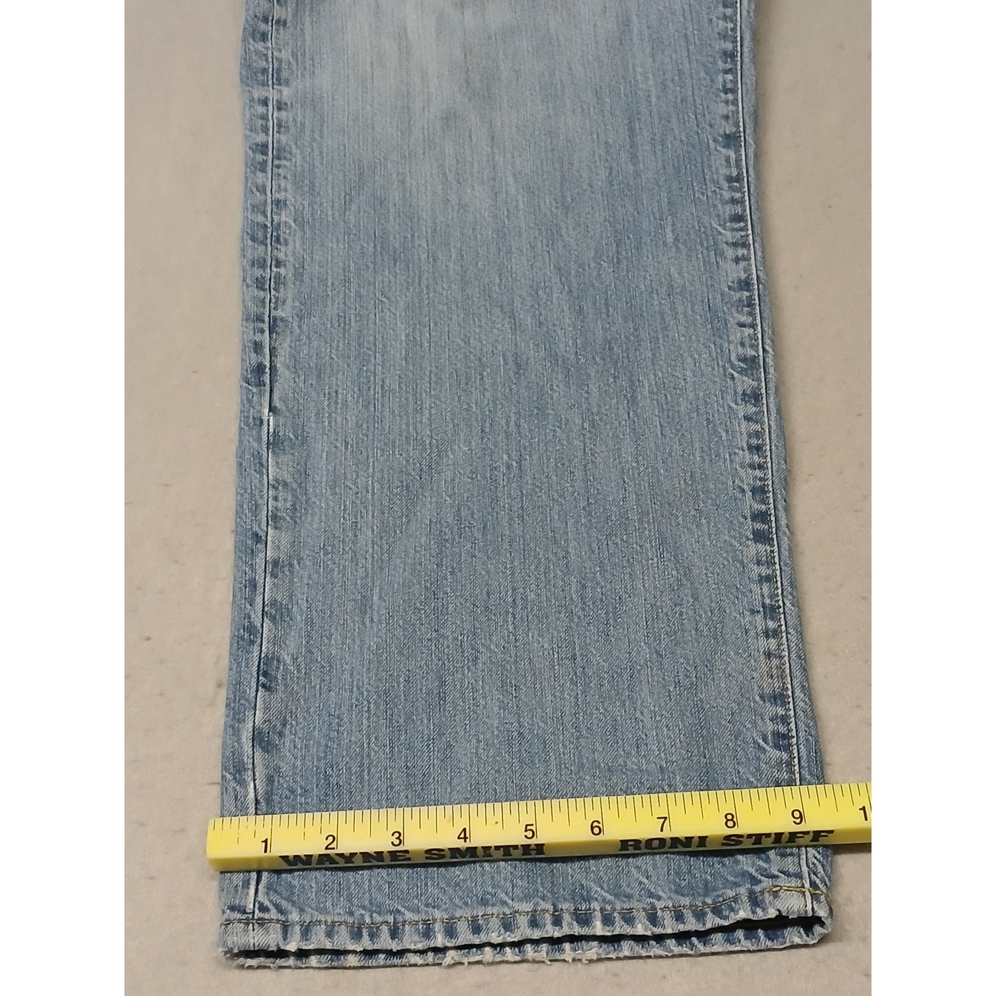 Polo R. Lauren (44Bx32) Men's Straight Leg Blue Denim Jeans