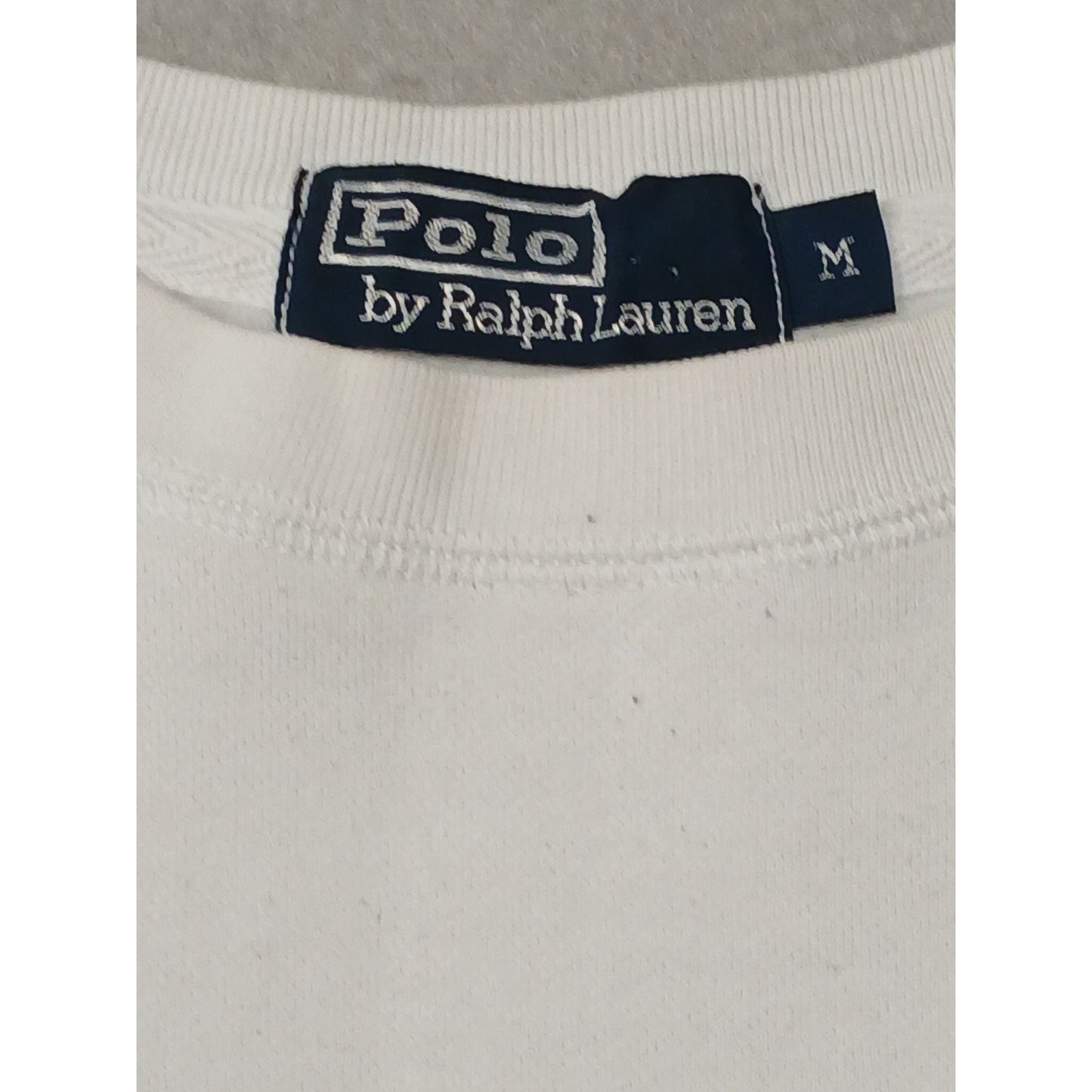 Polo Ralph Lauren (Medium) White Crop Crew Sweatshirt