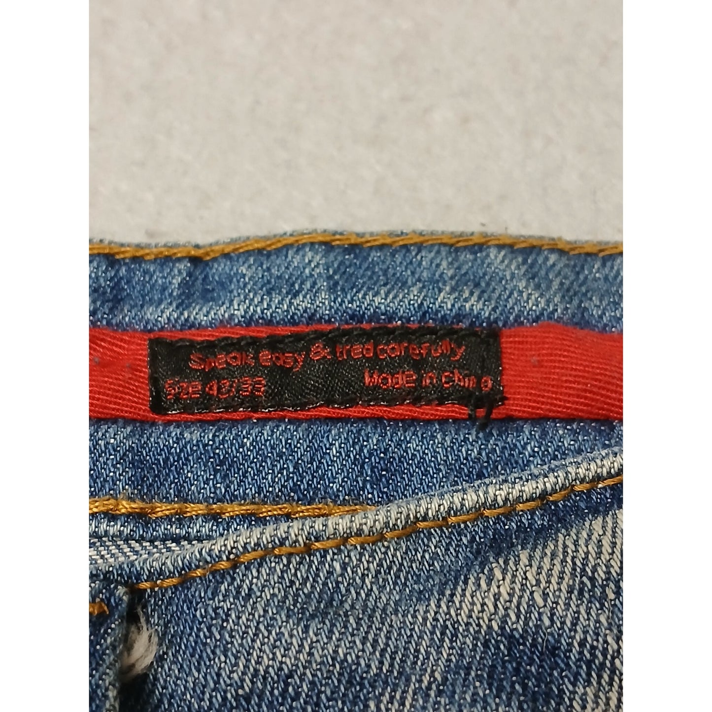 Smugglers Moon (42x33) Y2K Distressed Straight Blue Denim Jeans