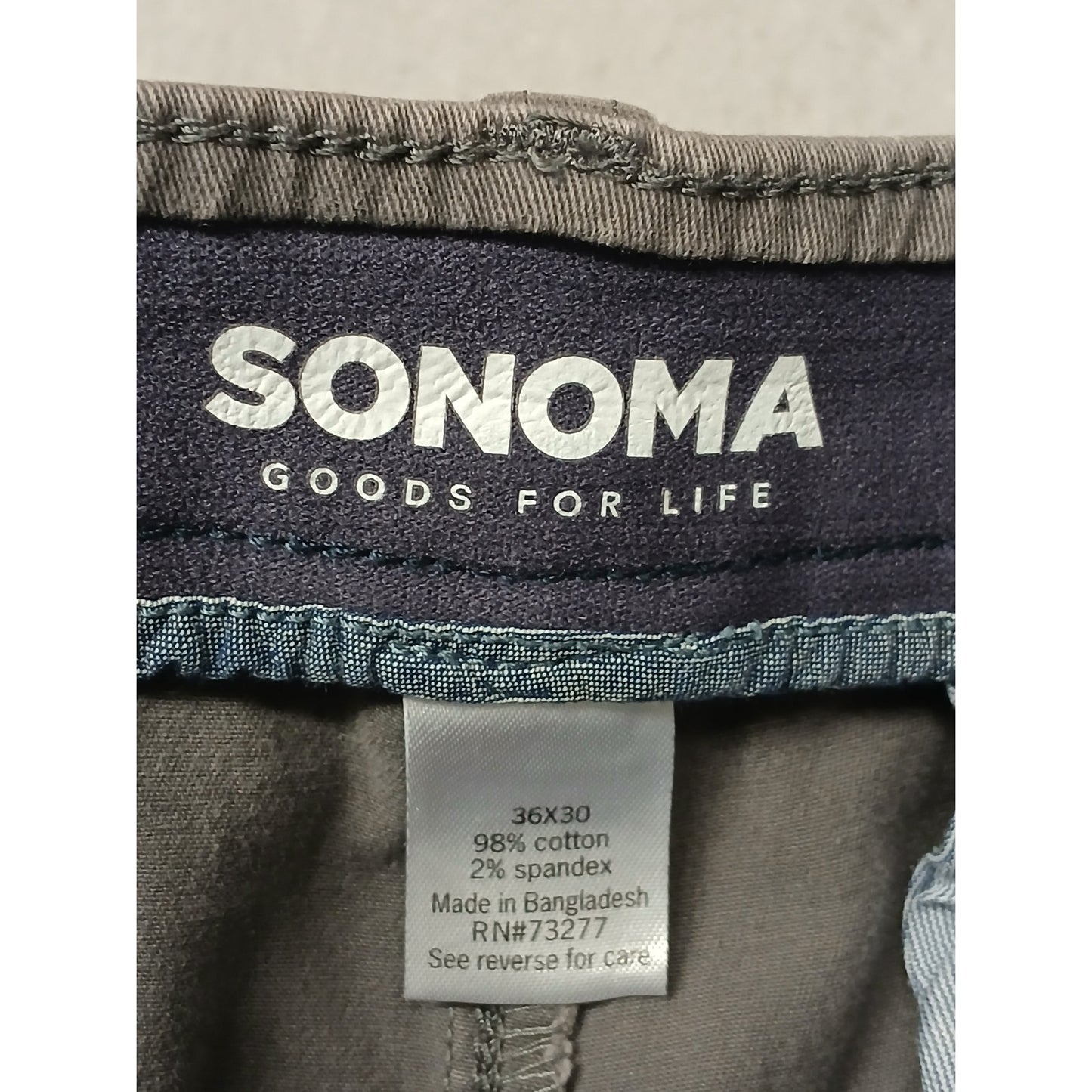 Sonoma (36x30) Gray Relaxed Straight Khaki Chino Pants
