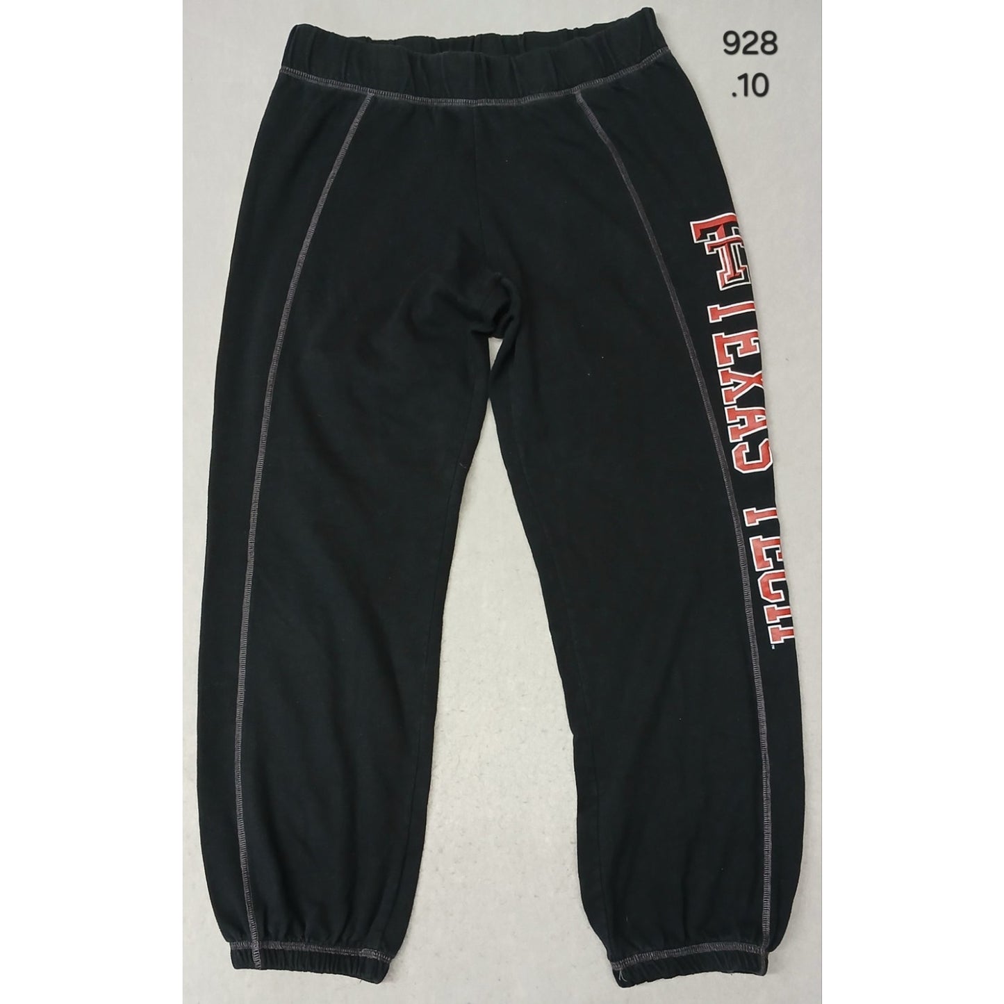 U-Trau (Large) Adults Black TTU Red Raiders Legging Sweatpants