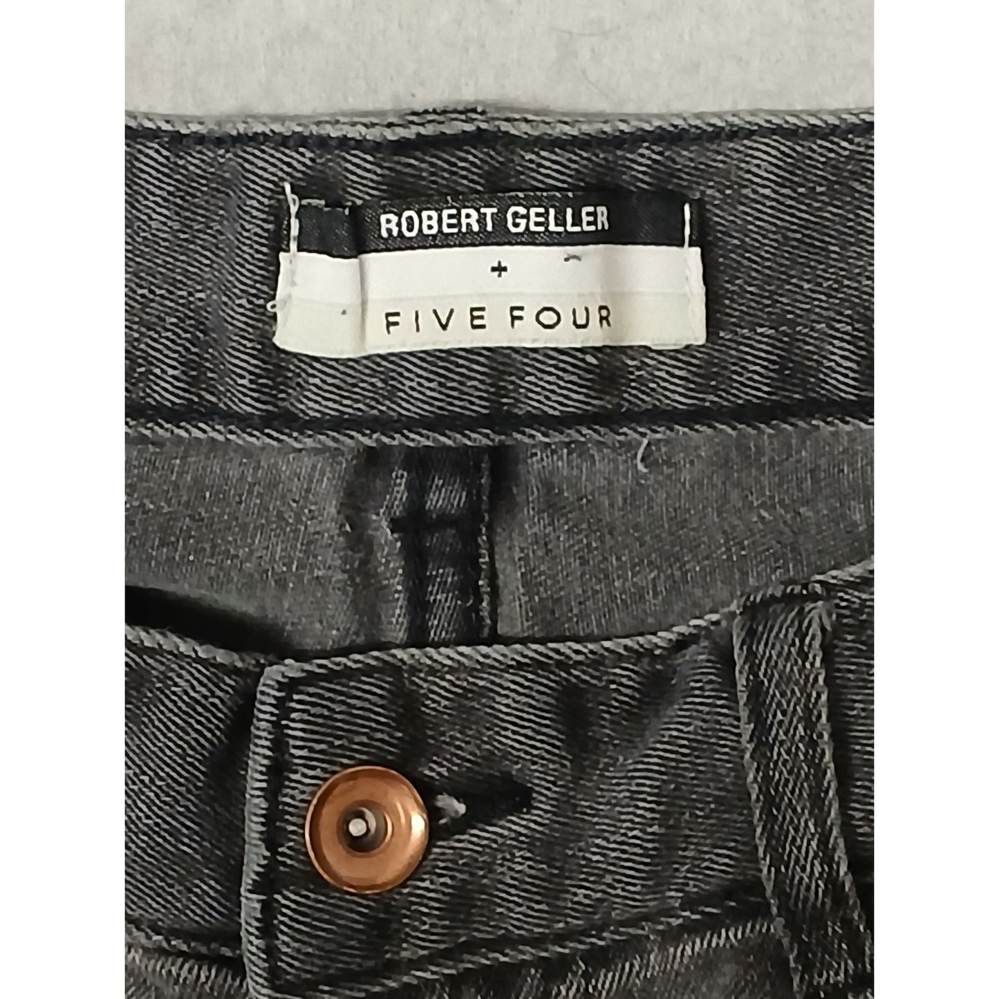 Five Four (34) Black Relaxed Straight Distressed Denim Jeans