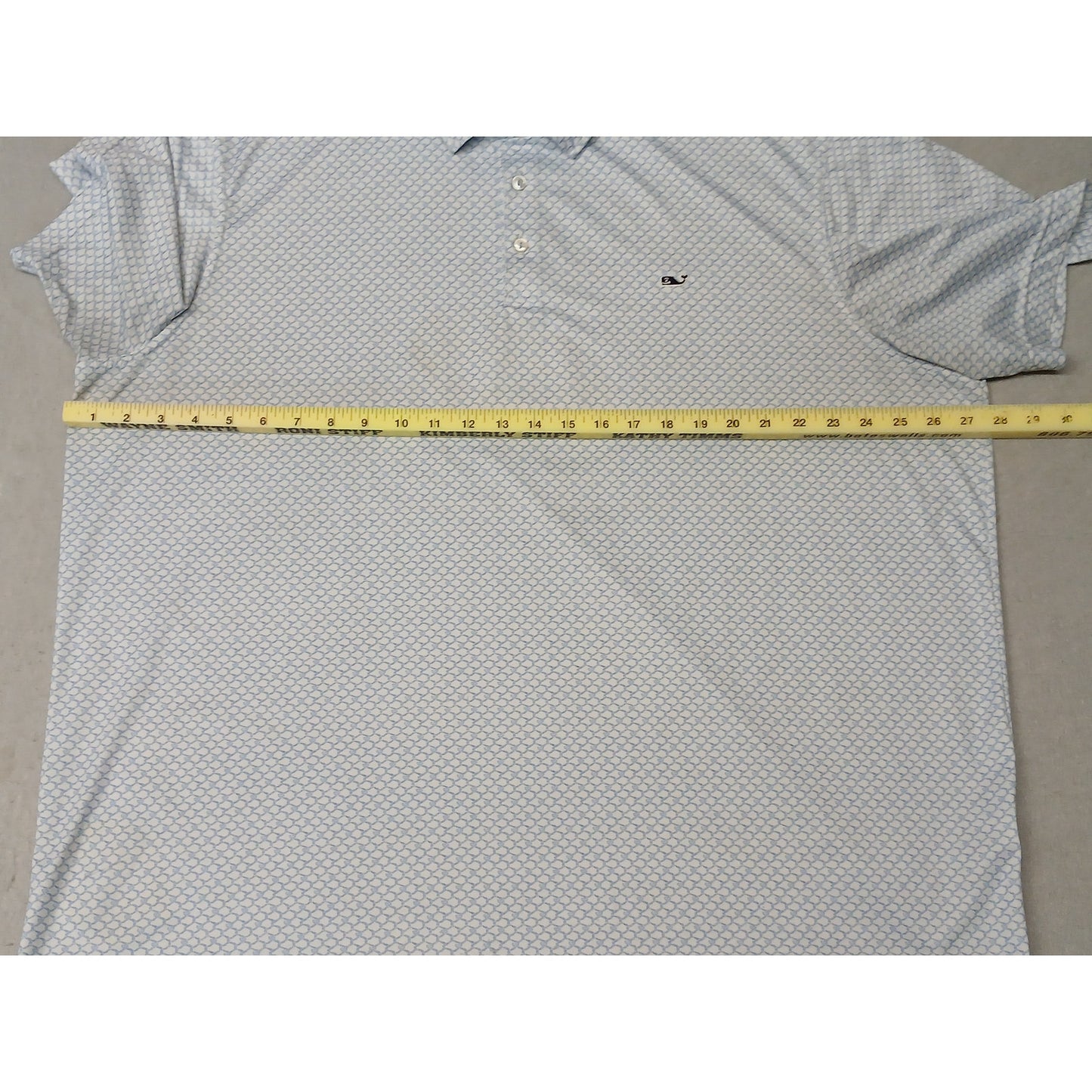 Vineyard Vines (2XL) White Button Silk Collar Polo Tee Shirt