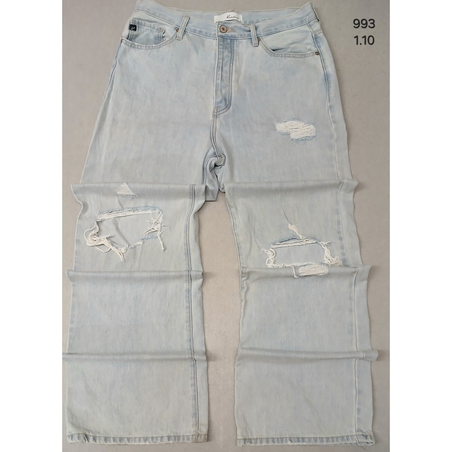 KanCan (13/30) Vintage Mid Rise Wide Leg Light Denim Jeans