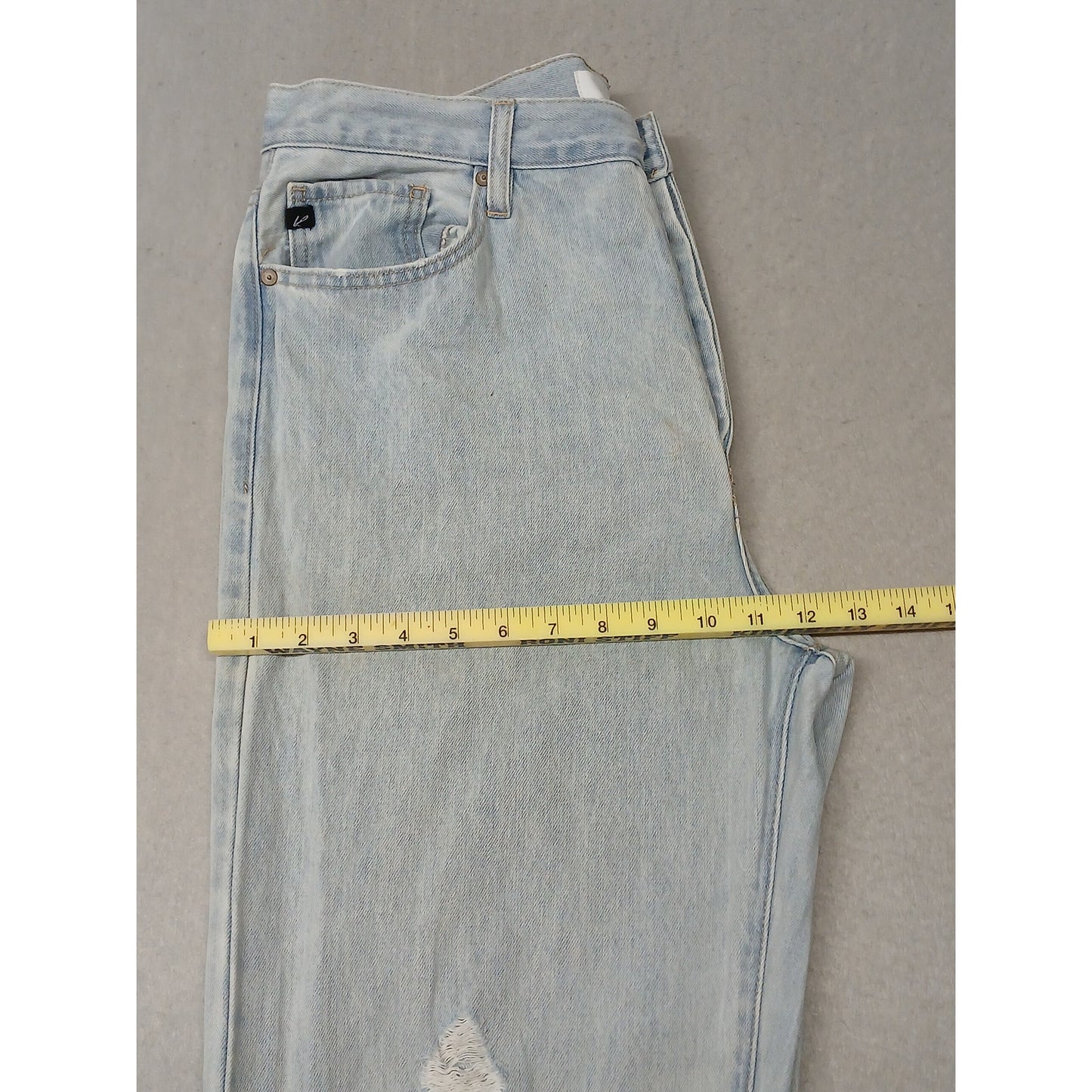 KanCan (13/30) Vintage Mid Rise Wide Leg Light Denim Jeans