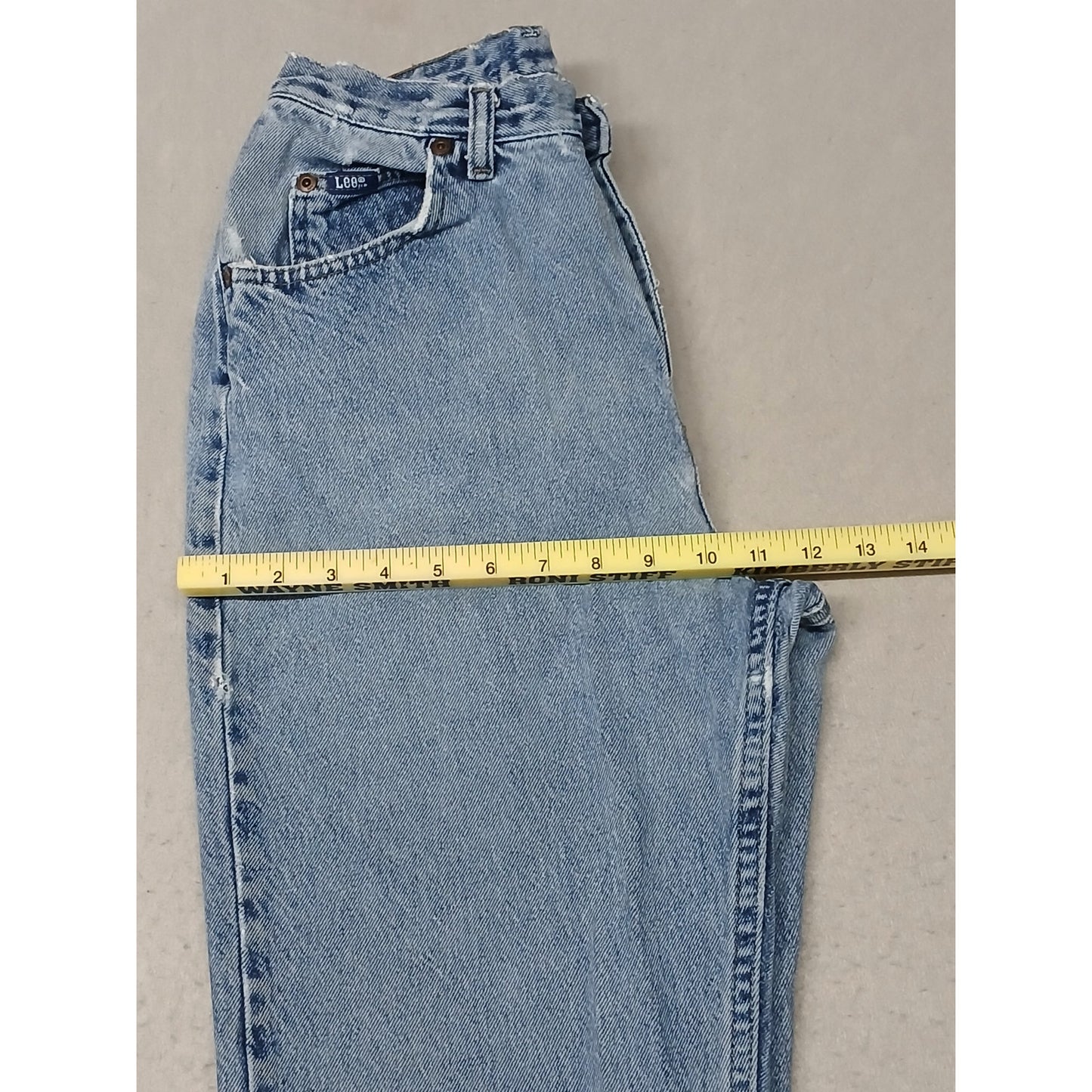 Lee (10L) Vintage High Rise Tapered Leg Blue Denim Jeans
