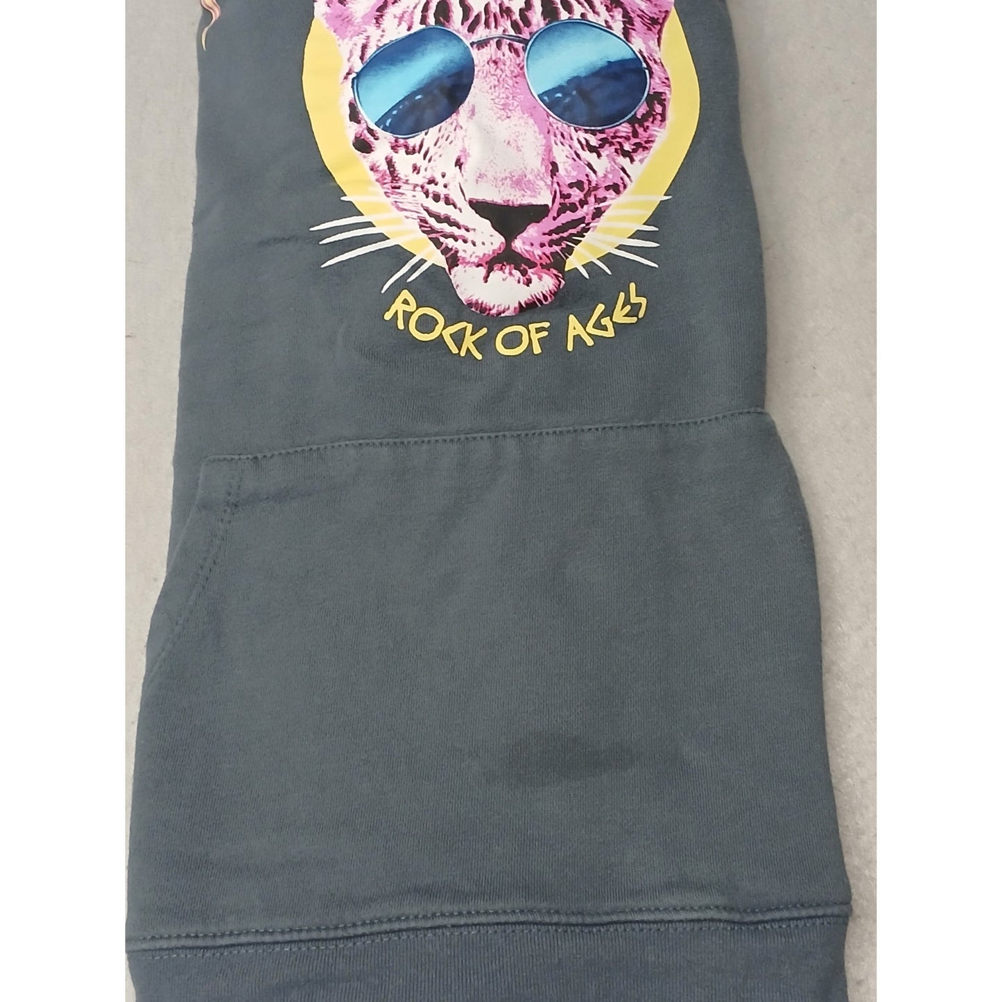 Def Leppard (2XL) Gray Cotton Blend Pullover Hoodie