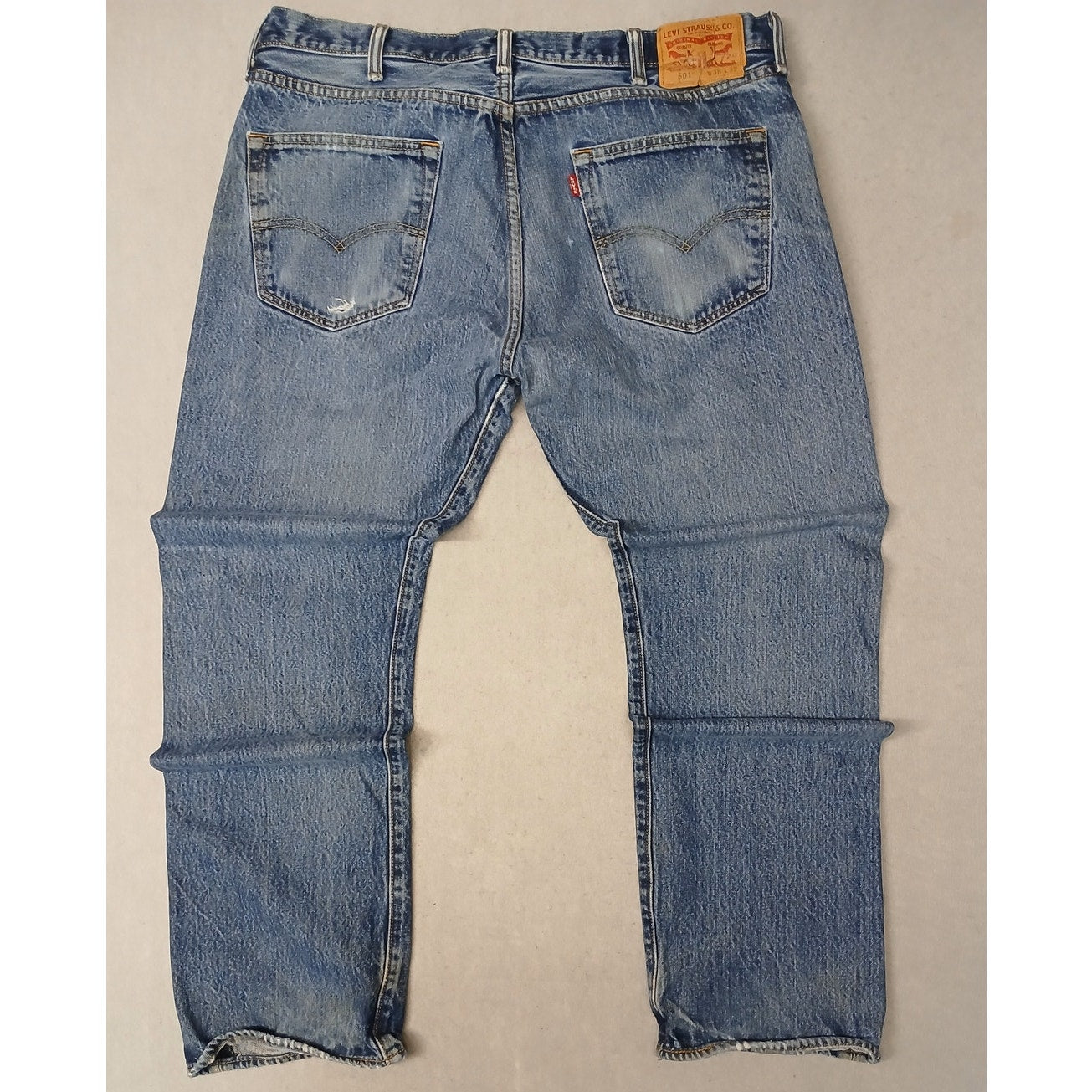 Levi's 501 (38x32) Original Fit Straight Blue Denim Jeans