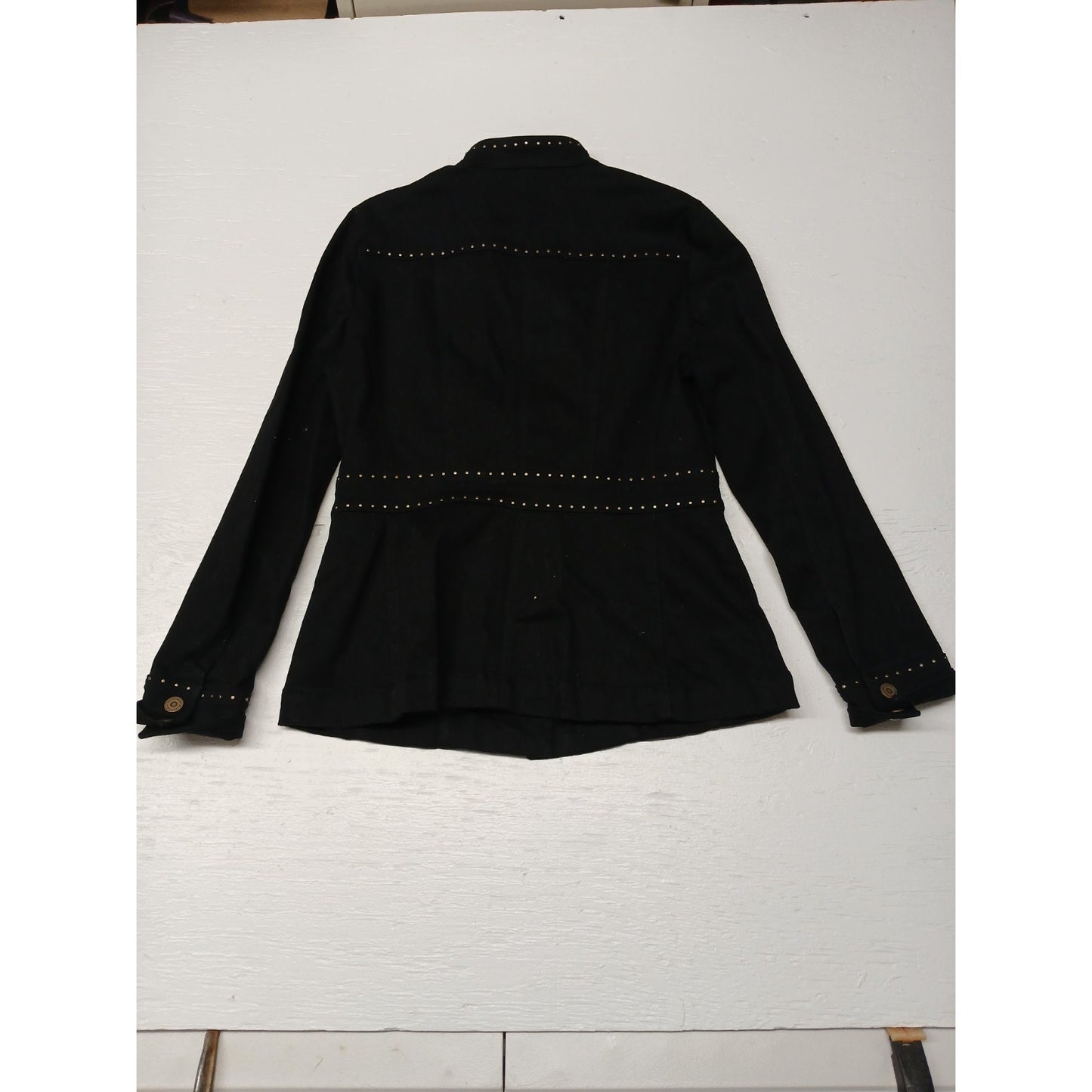 White House Black Market All Black (8) Women's Coat