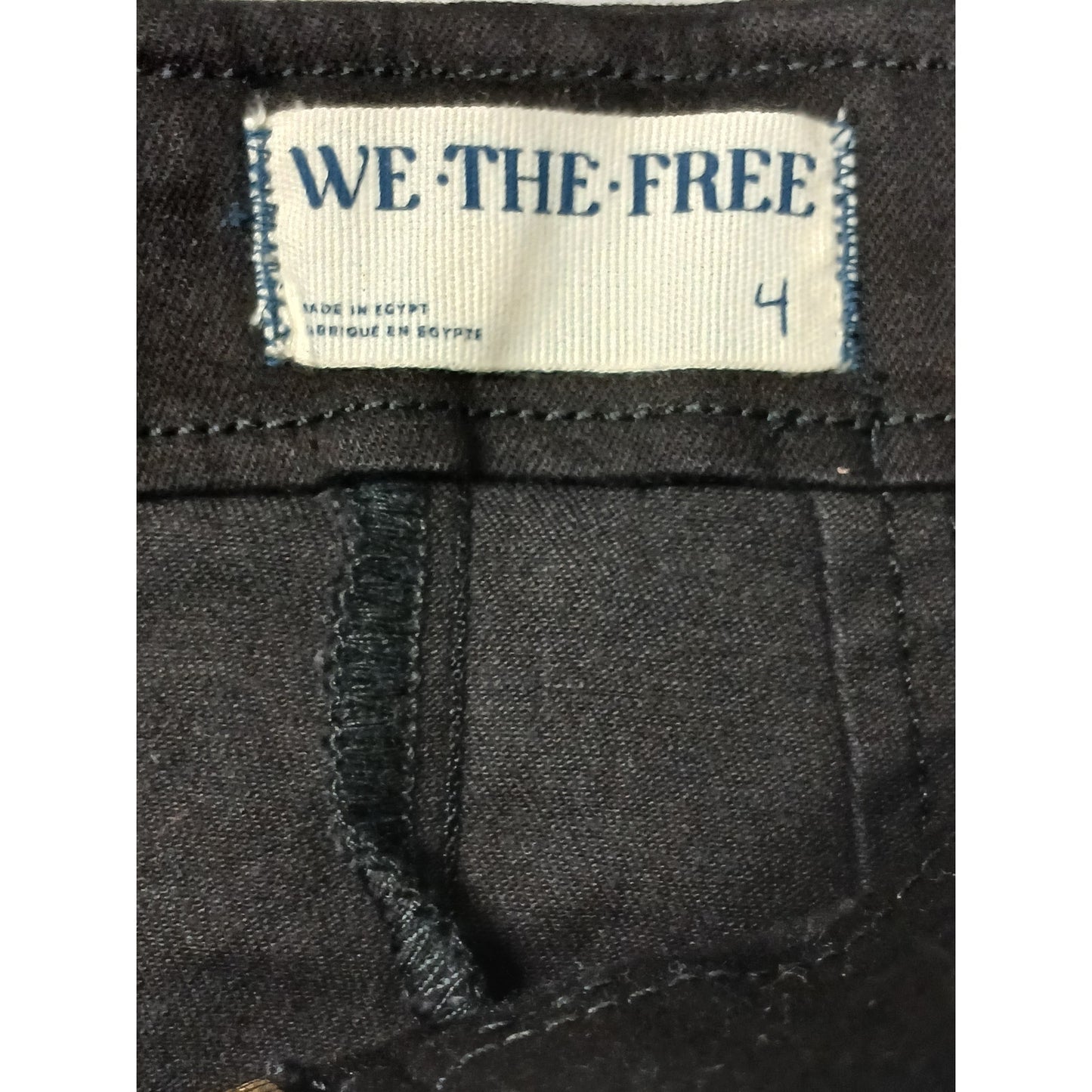 We The Free (4) Black Zip Front Denim Mini Skirt