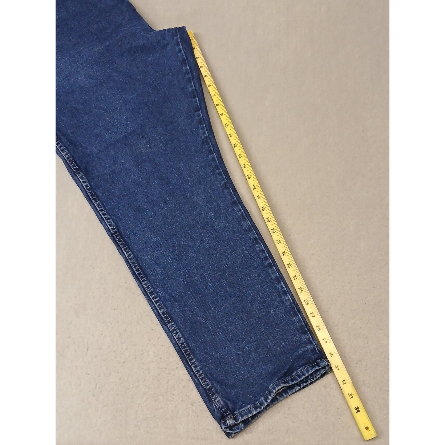 Wrangler (46x32) Rugged Relaxed Straight Blue Denim Jeans