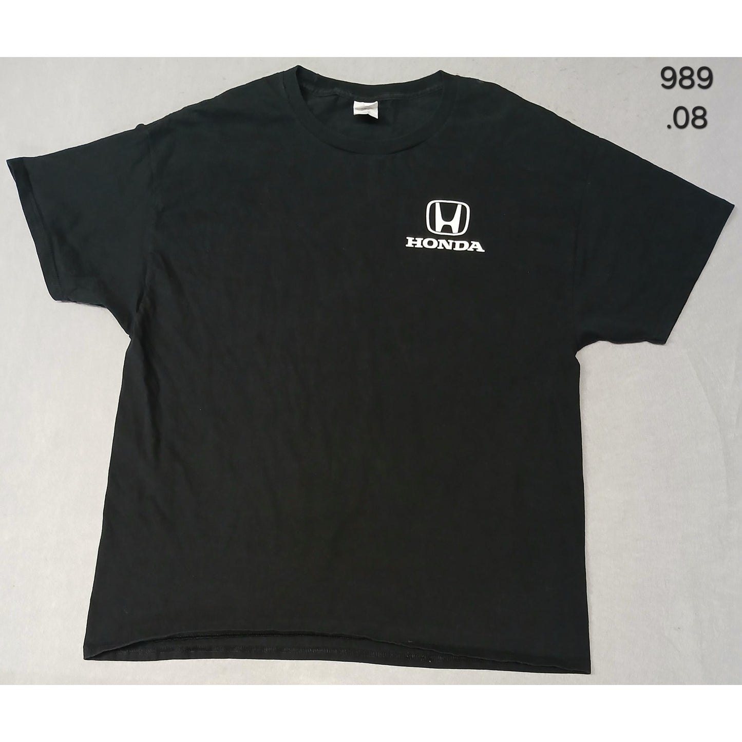 Hanes (XL) Black Honda Logo Short Sleeve Crew Neck Tee Shirt