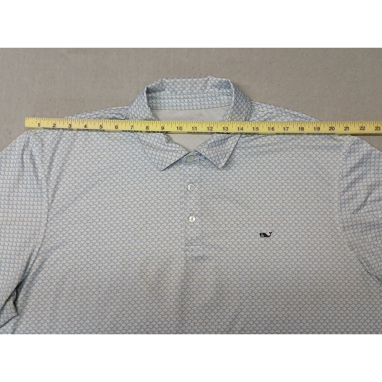 Vineyard Vines (2XL) White Button Silk Collar Polo Tee Shirt