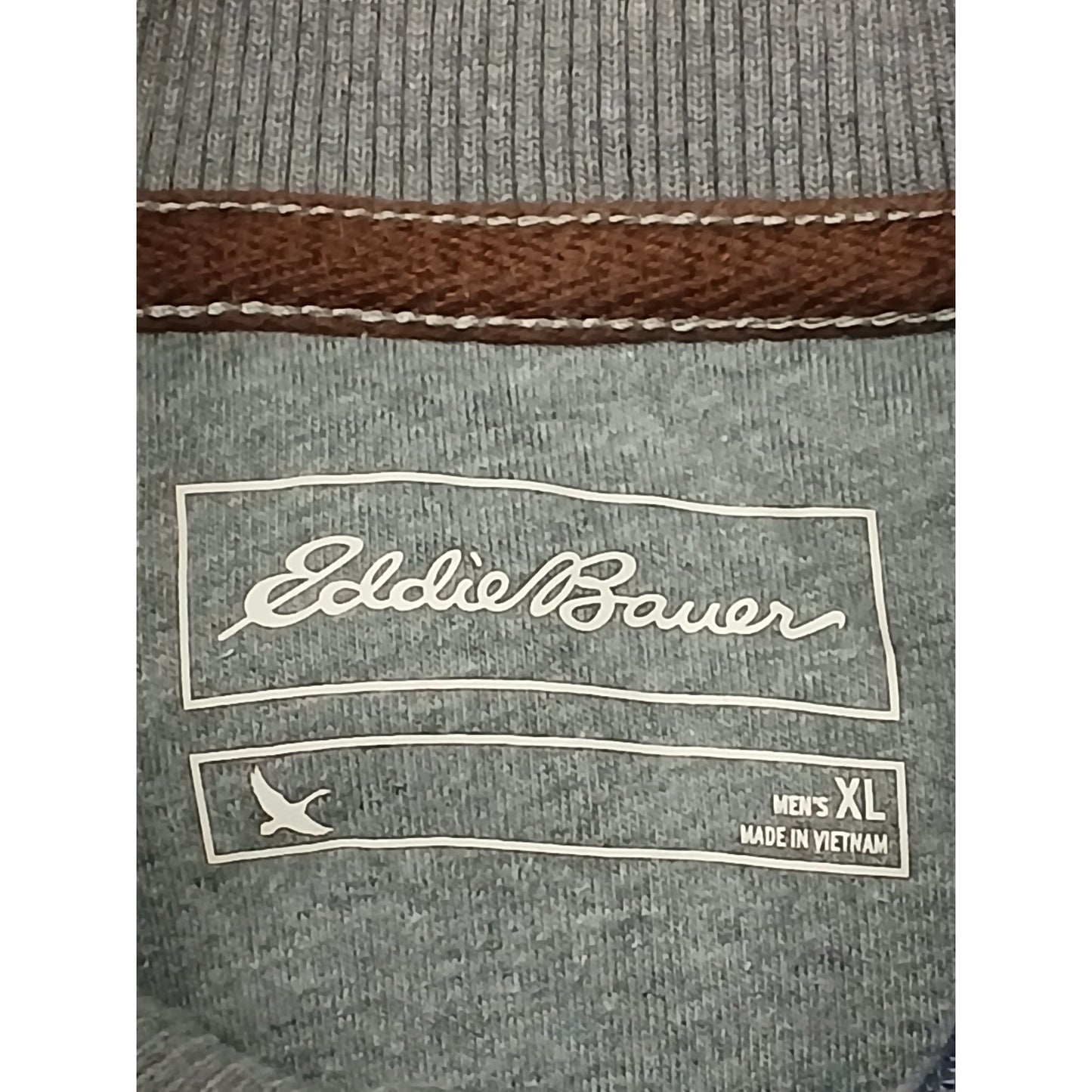Eddie Bauer (XL) Men's Blue Full-Zip Mock Neck Sweatshirt