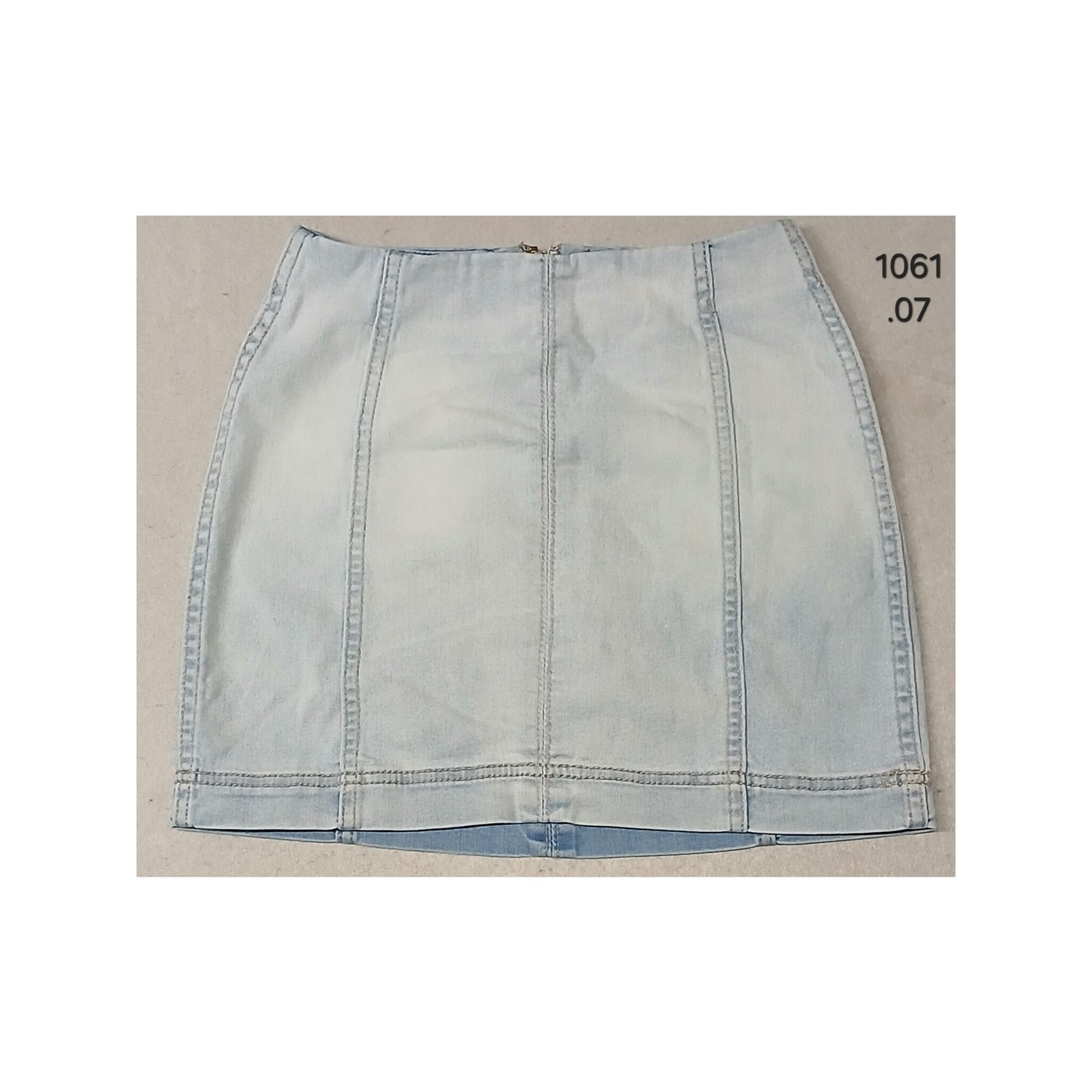 Wild Fable (0) Light Wash Raw Hem Denim Mini Skirt