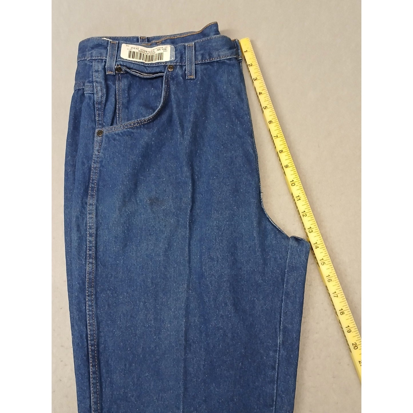 G & K (42x30) Men's Tapered Straight Leg Blue Denim Work Jeans