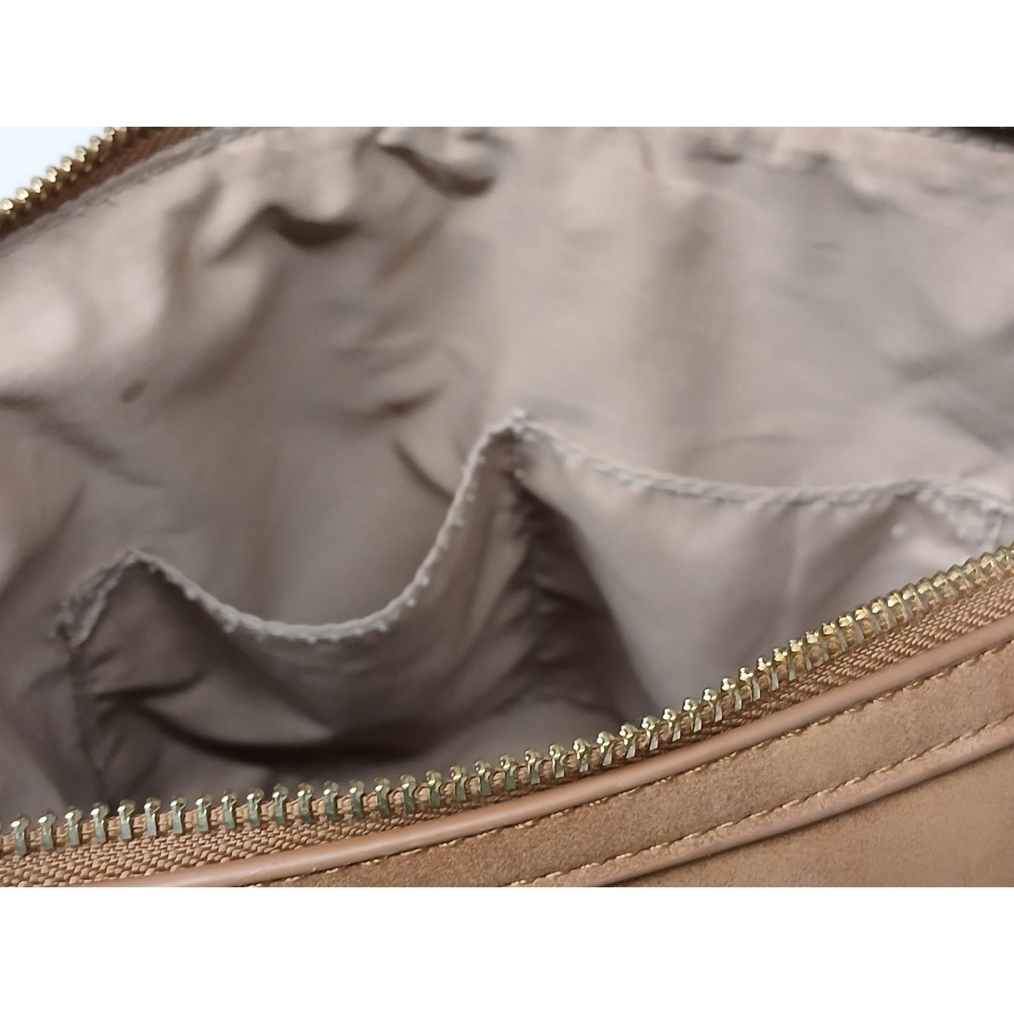 Cato Women's Faux Suede Basket Weave Gold Studs Shoulder Bag