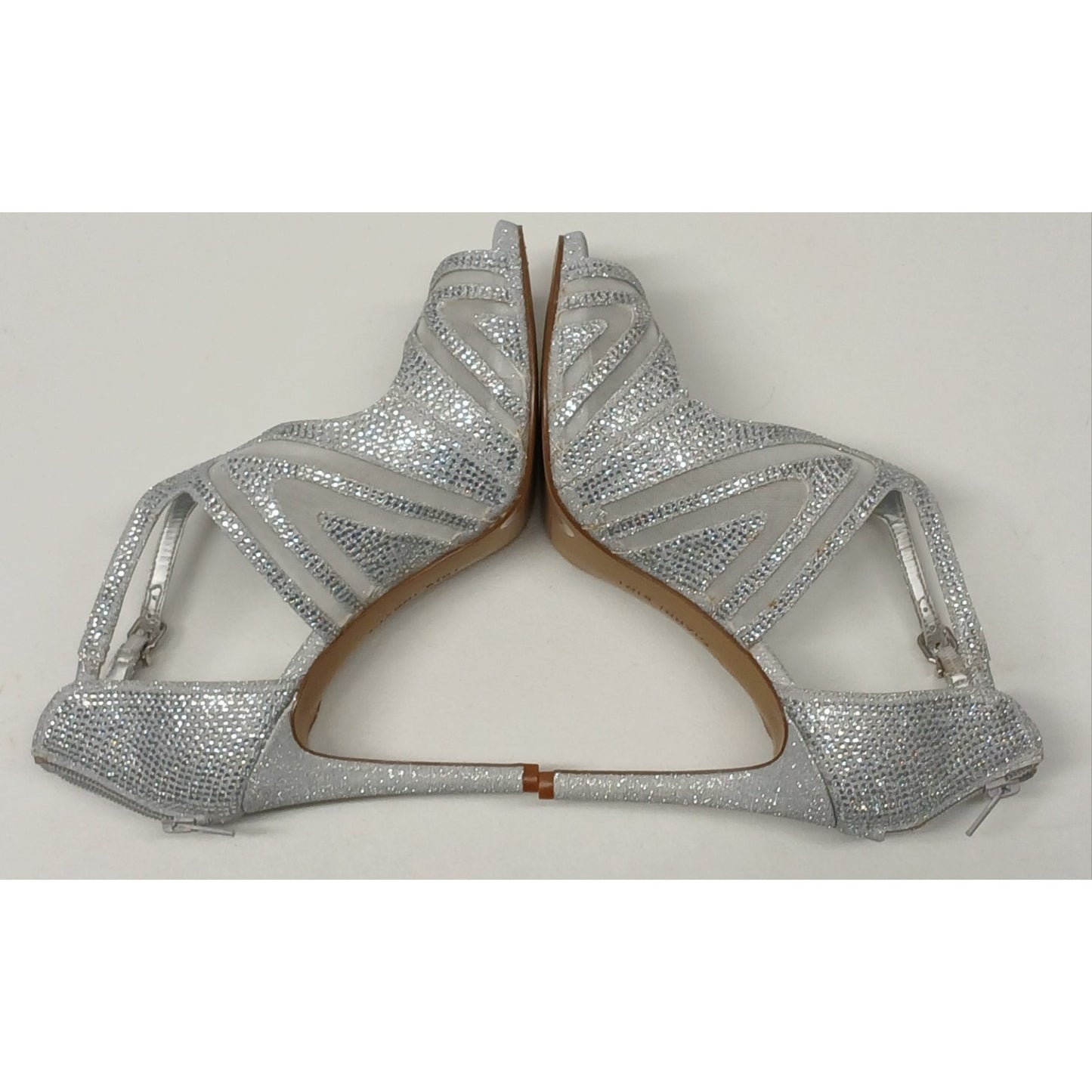 Gianni Bini (10M) Sharissah Silver Rhinestone Stiletto High Heels