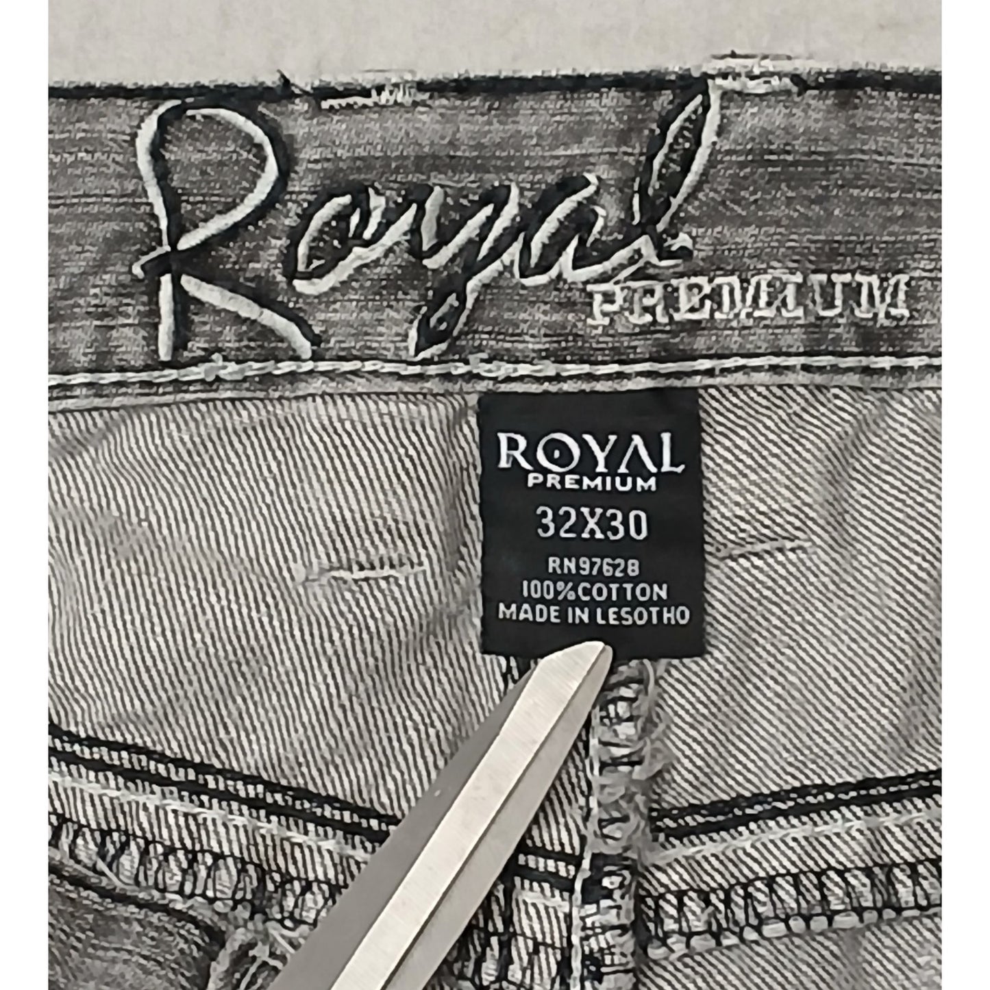 Royal (32x30) Mens Gray Straight Boot Cut Denim Jeans