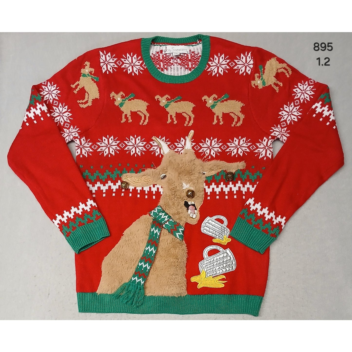 Jolly Sweaters (Large) Adults Funny Xmas Pullover Sweatshirt