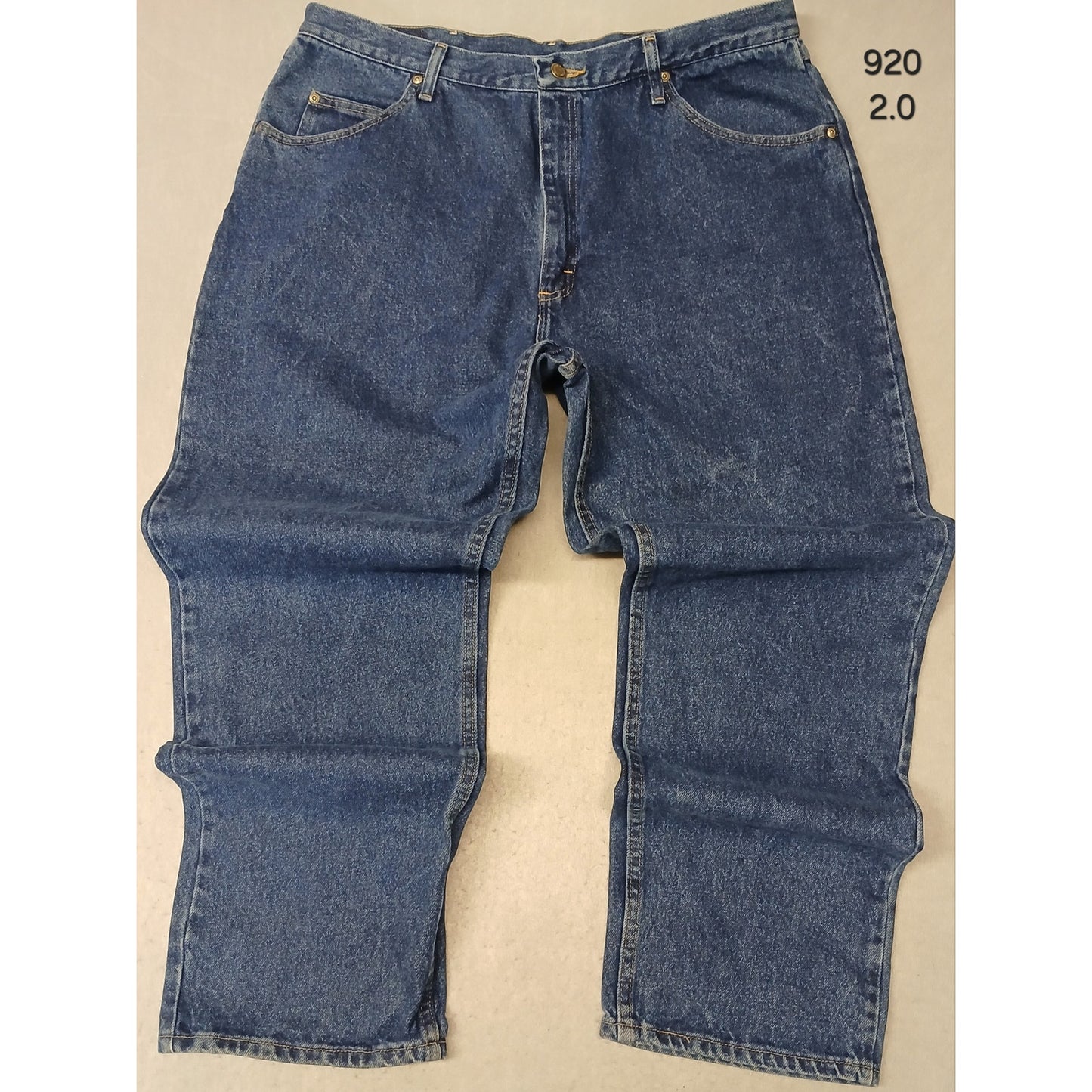 Wrangler (40x32) Men's Relaxed Straight Leg Blue Denim Jeans