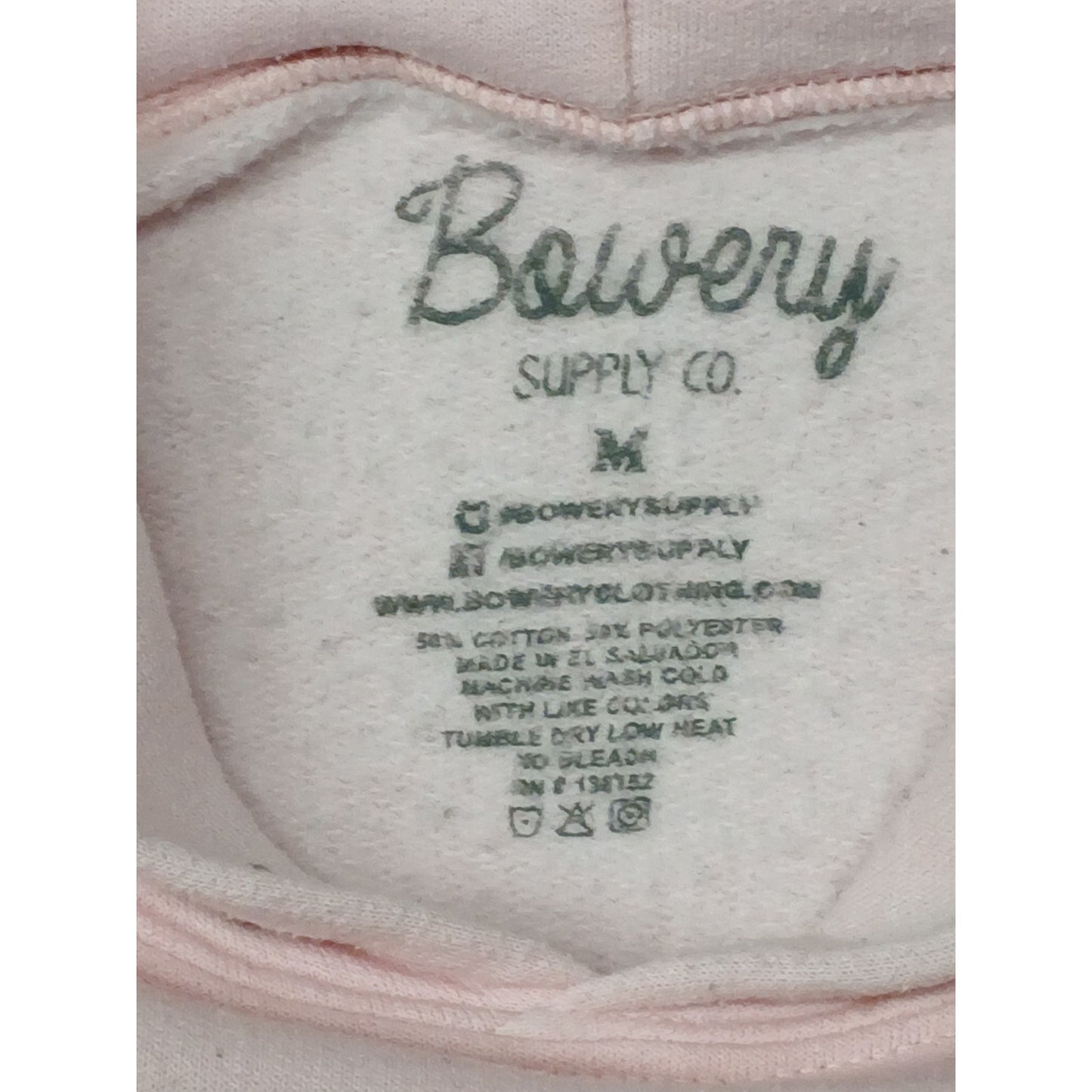 Bowery (Medium) Unisex Pink Pullover Hoodie