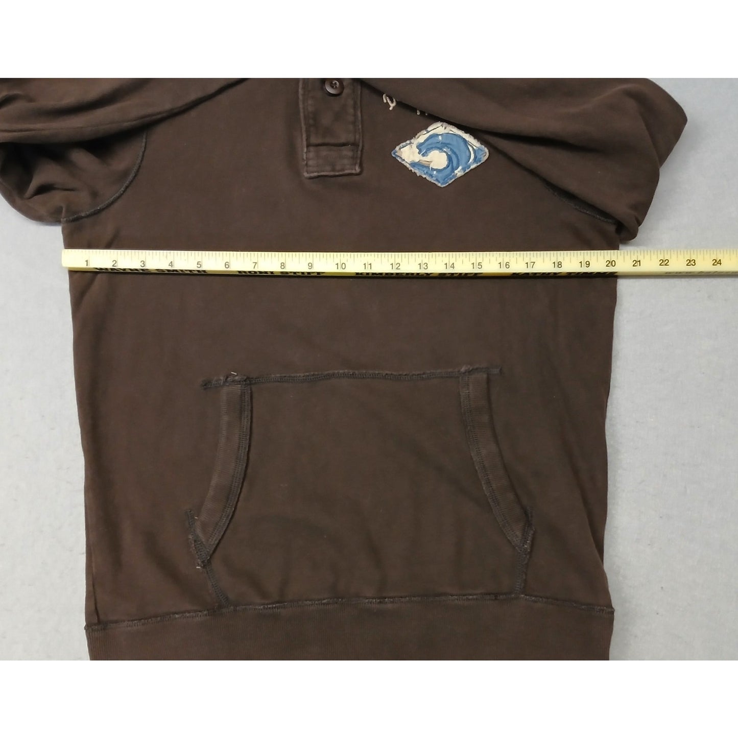 Hollister (Large) Men's Brown Long Sleeve Pullover High Neck Sweatshirt
