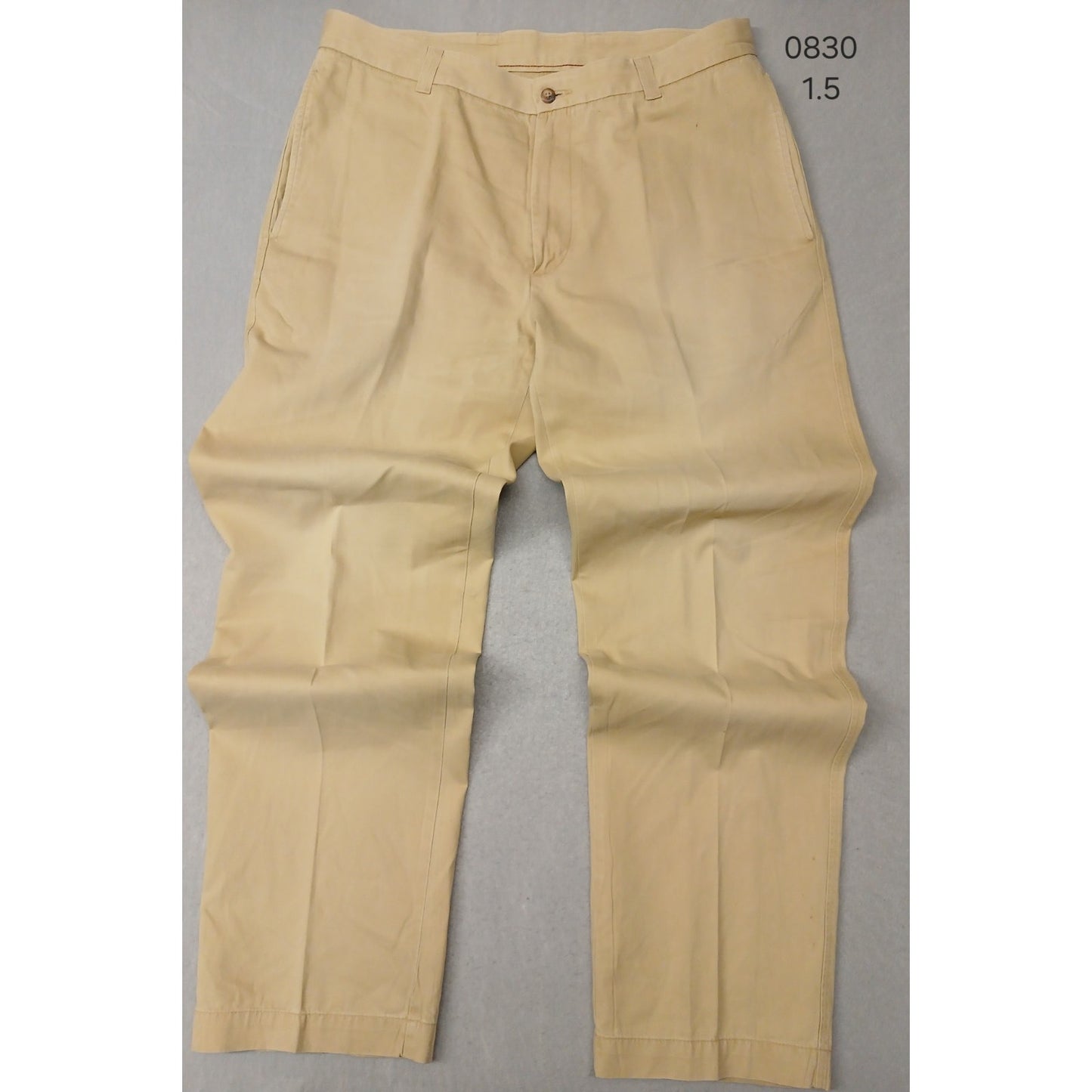 Roundtree & Yorke (38x34) Mens Gold Straight Fit Khaki Pants