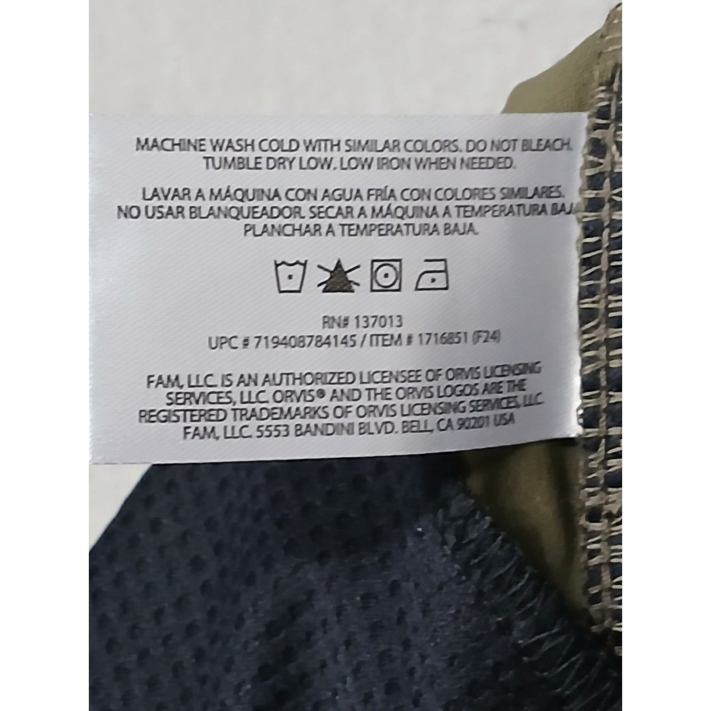 Orvis (36x30) Men's Olive Green Dri-Fit Straight Tech Pants