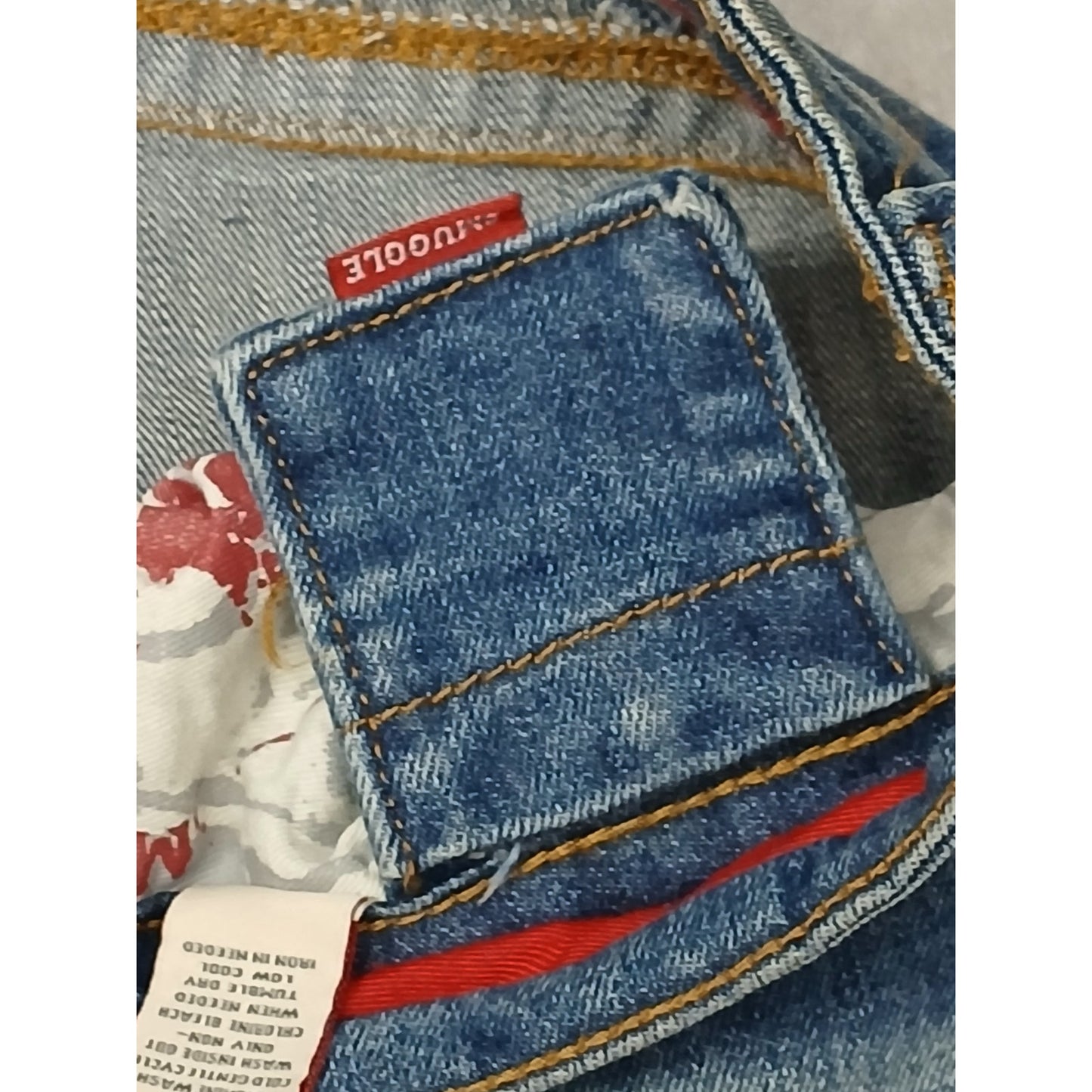 Smugglers Moon (42x33) Y2K Distressed Straight Blue Denim Jeans