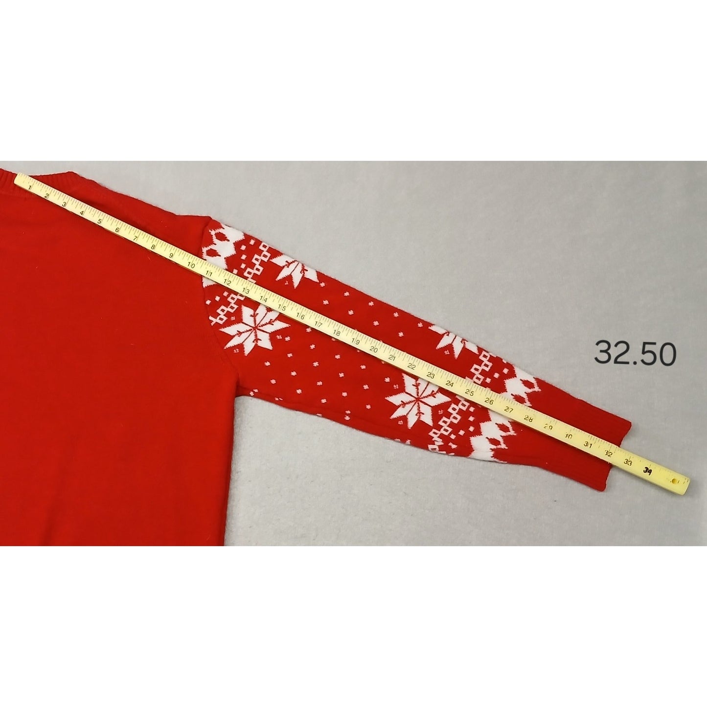 Red (21x22") Knitted Crew Neck Ugly Sweater