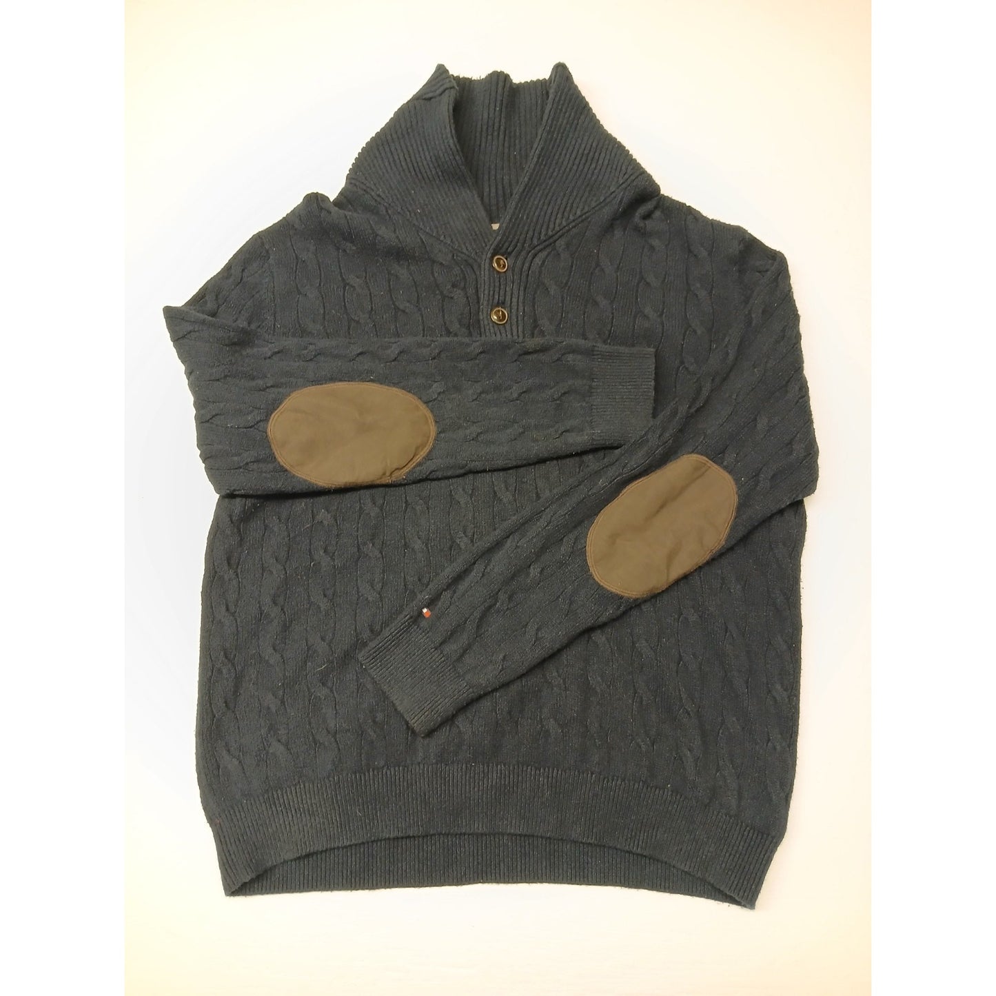 Tommy Hilfiger (XL) Lux Cotton Blue Zip Pull Over Sweatshirt