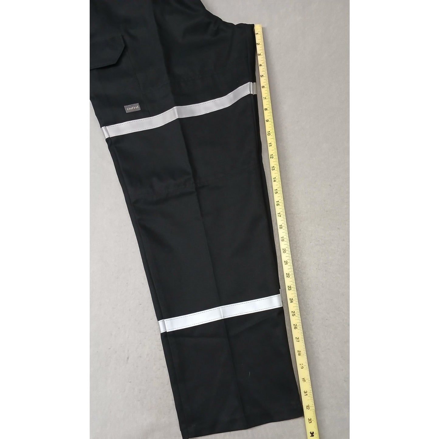 Unifirst (42x32) Men's Black Reflective Straight Cargo Pants