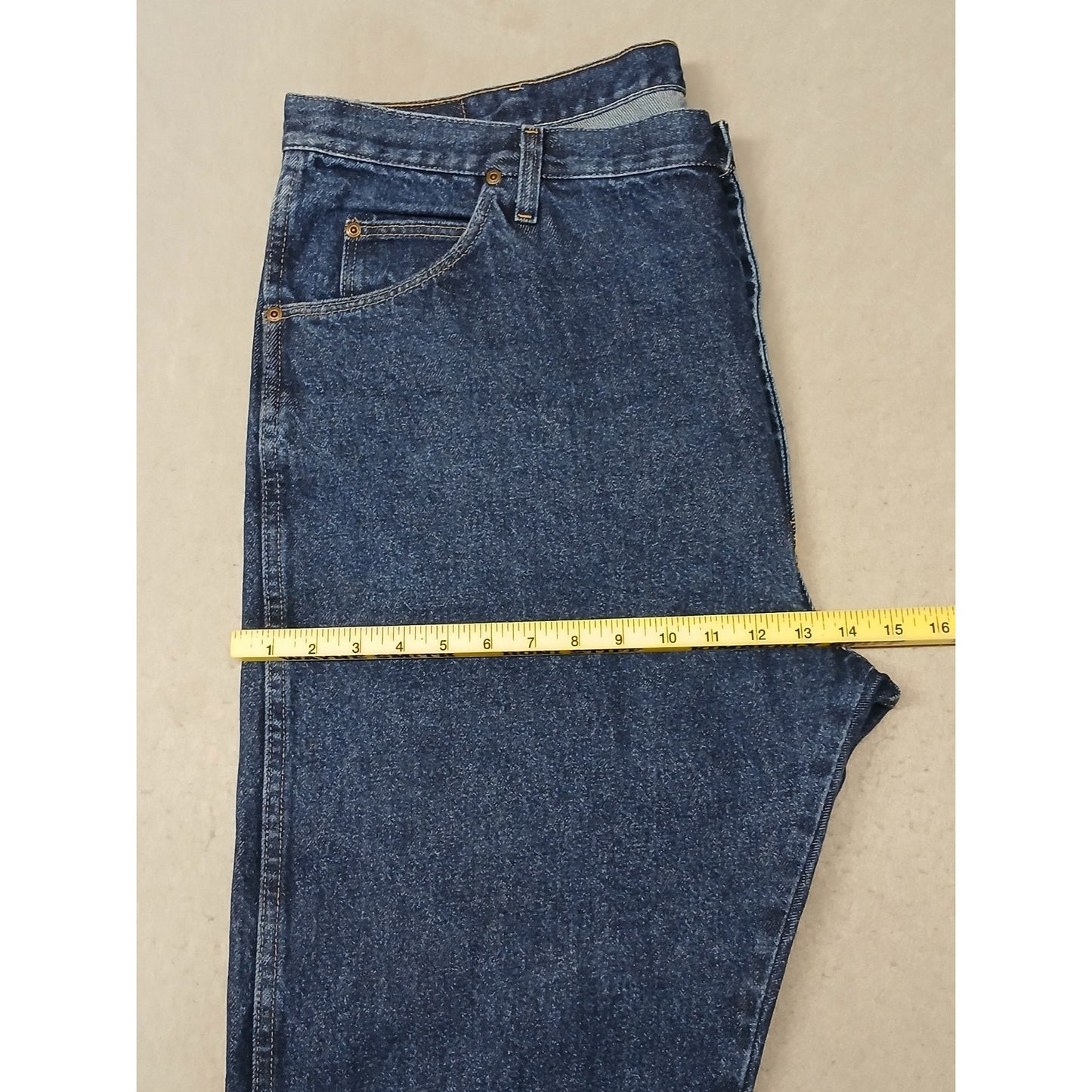 Wrangler (42x30) Men's Straight Leg Blue Denim Jeans