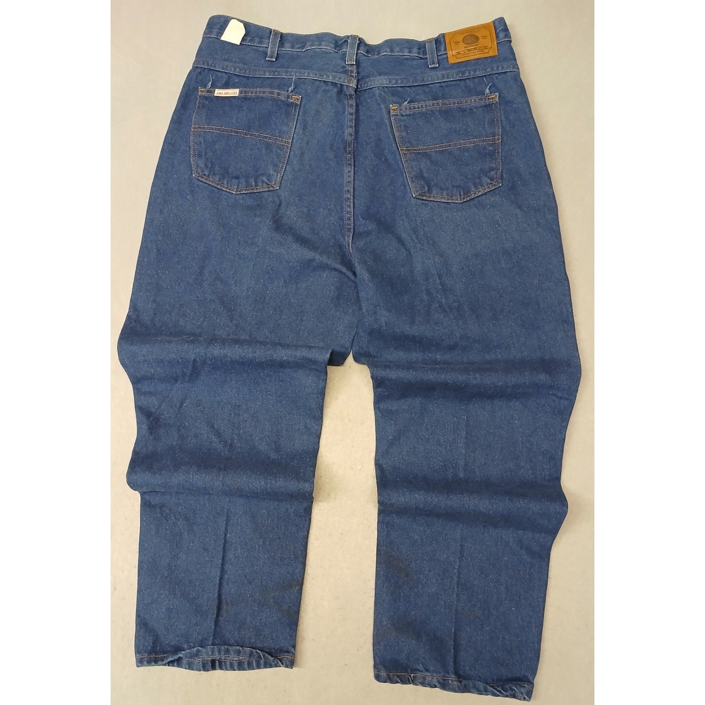 G & K (42x30) Men's Tapered Straight Leg Blue Denim Work Jeans