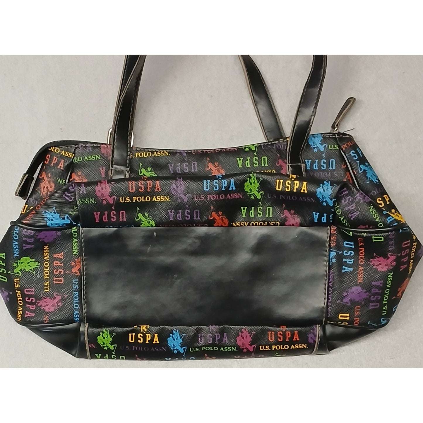 U.S. Polo Assn. Nylon Multicolor Logo Shoulder Tote Bag