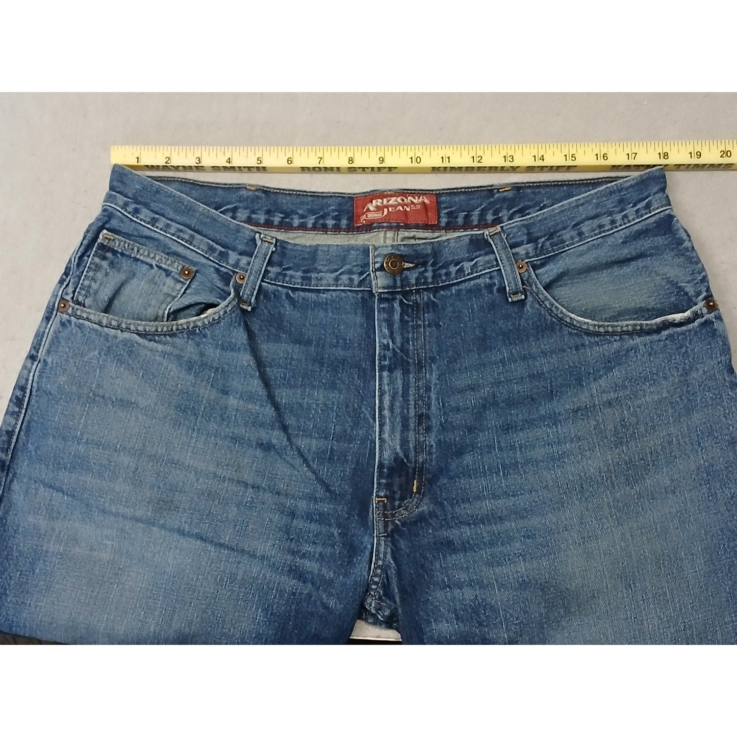 Arizona (38x32) Men's Straight Relaxed Blue Denim Jeans