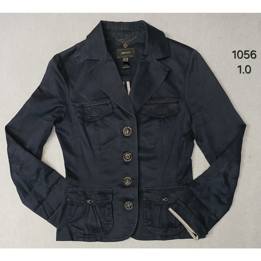 MNG Suit (6) Navy Blue Single Breasted Jacket
