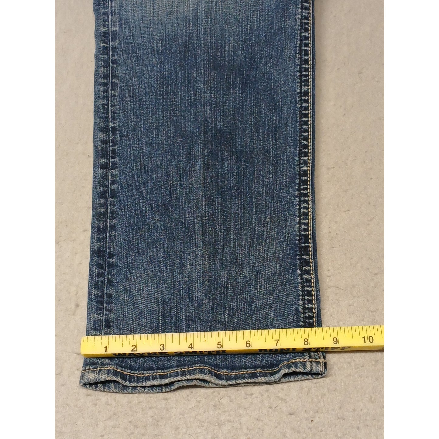 Silver Eddie (44x34) Men's Straight Leg Blue Denim Jeans