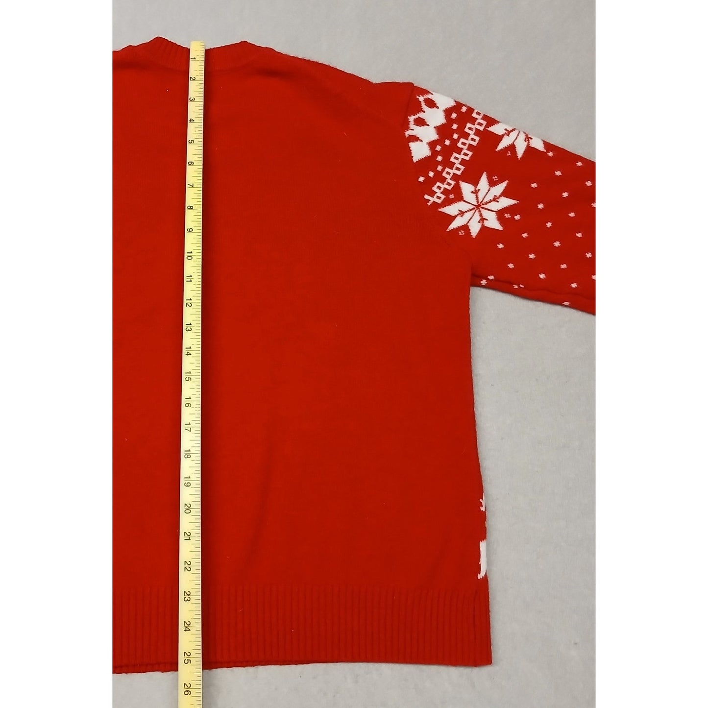 Red (21x22") Knitted Crew Neck Ugly Sweater