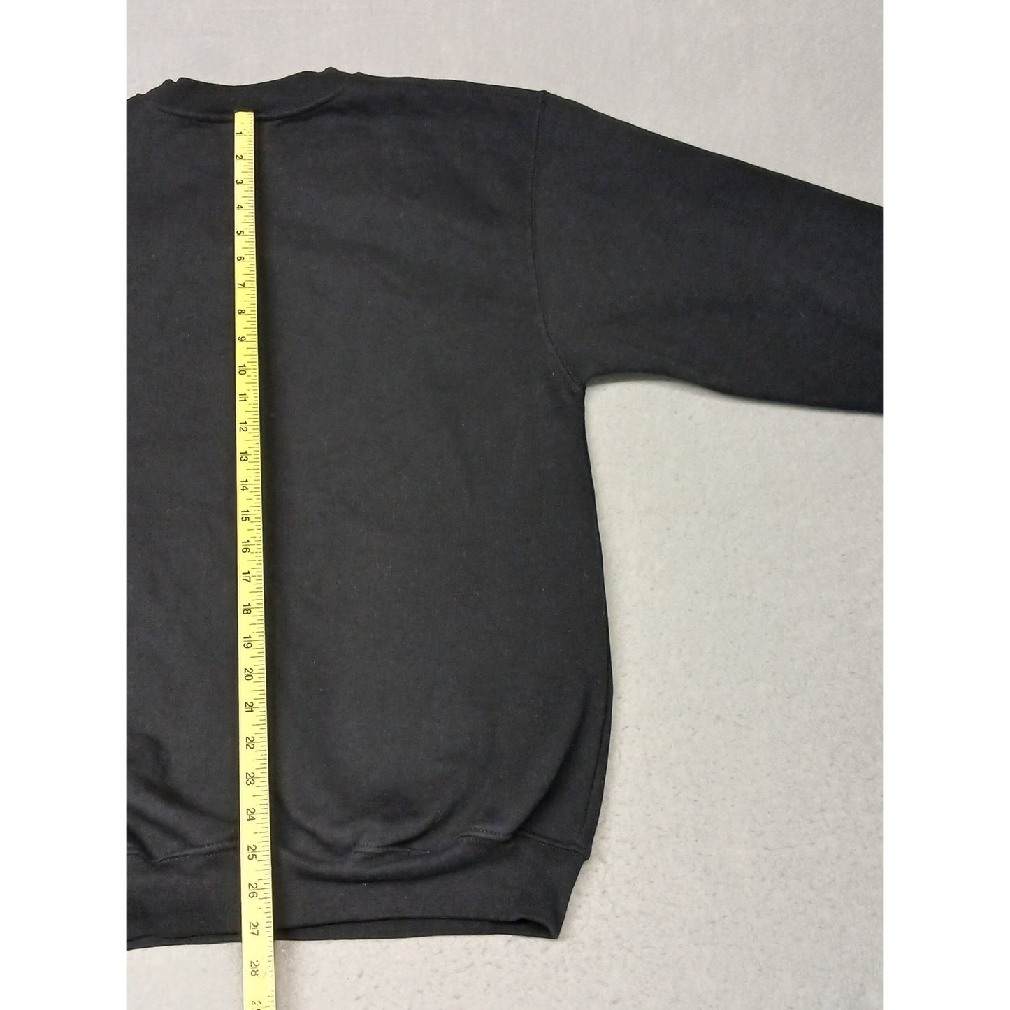 Bayside (Large) Adult's Black Crew Neck Pullover Sweatshirt