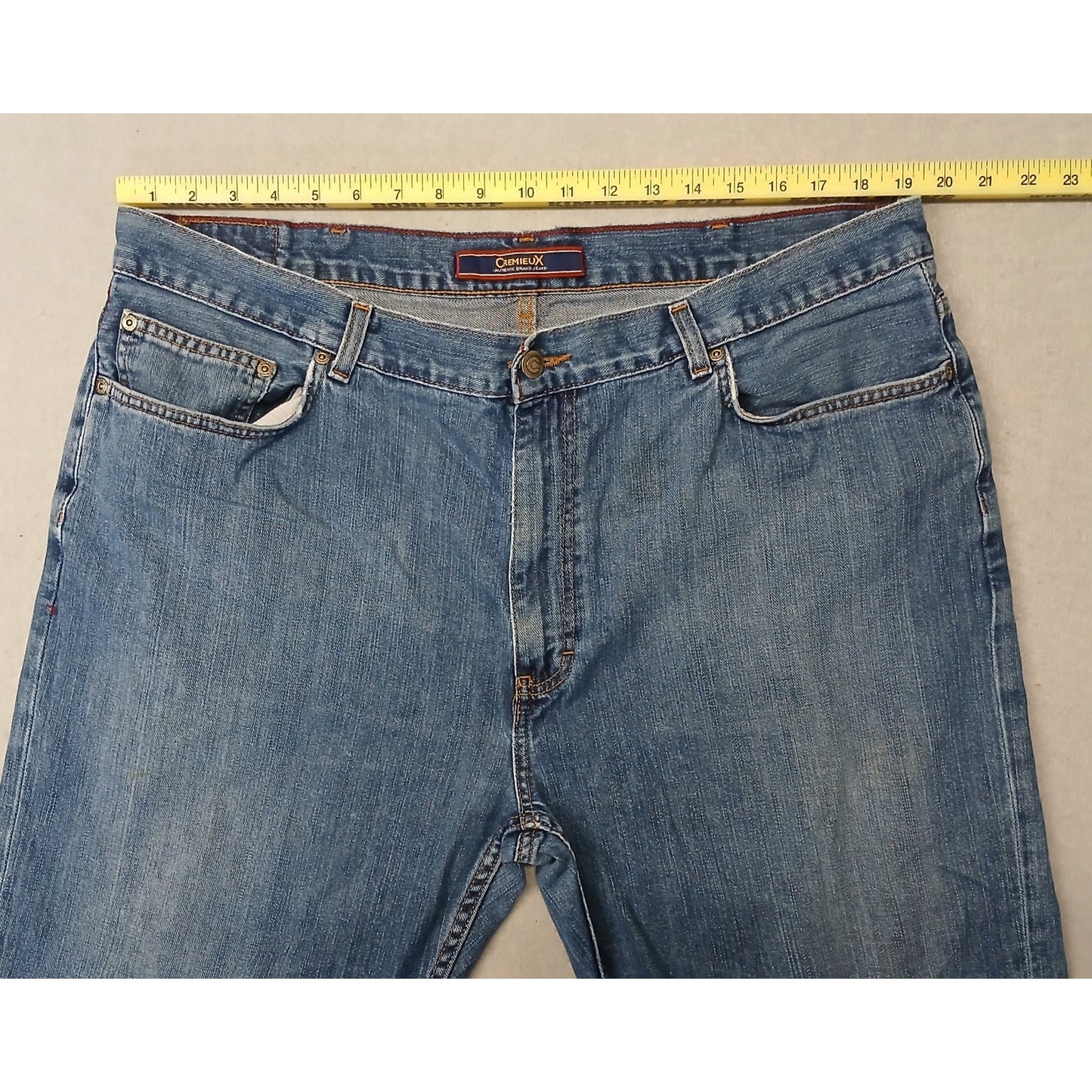 Cremieux (42x28) Men's Relaxed Straight Fit Blue Denim Jeans