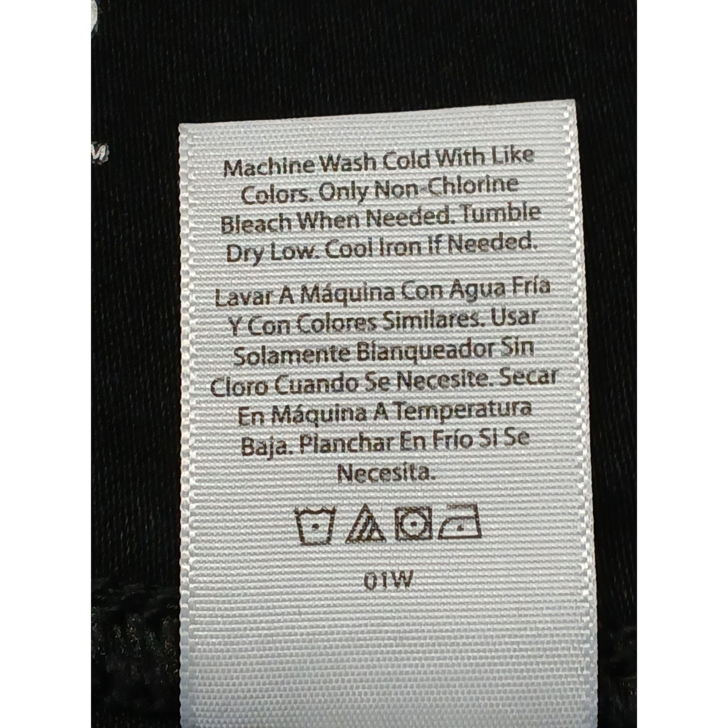 Terra & Sky (2X) Women's Black Stretch Straight Denim Pants