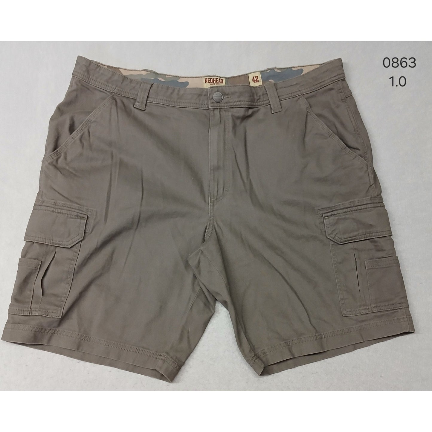 Red Head (42) Men's Gray Cargo Relaxed Shorts