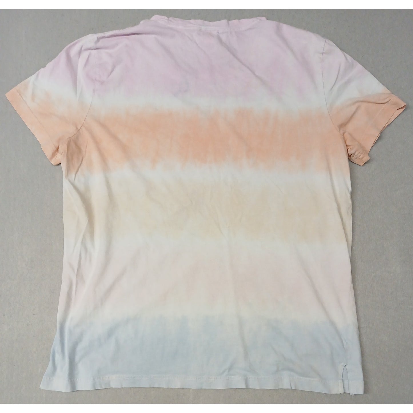 Victoria's Secret PINK (Large) Pastel Tie-Dye Striped Tee Shirt