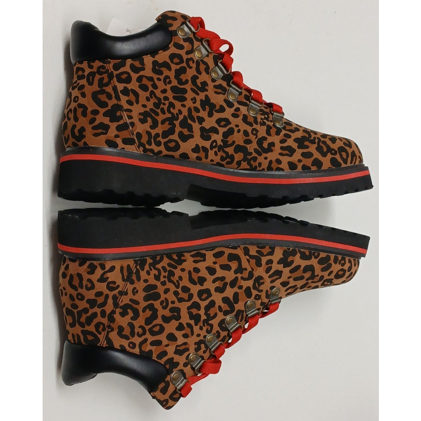 Route 66 (10) Leopard Print Lace-Up Ankle Jude Width Boots