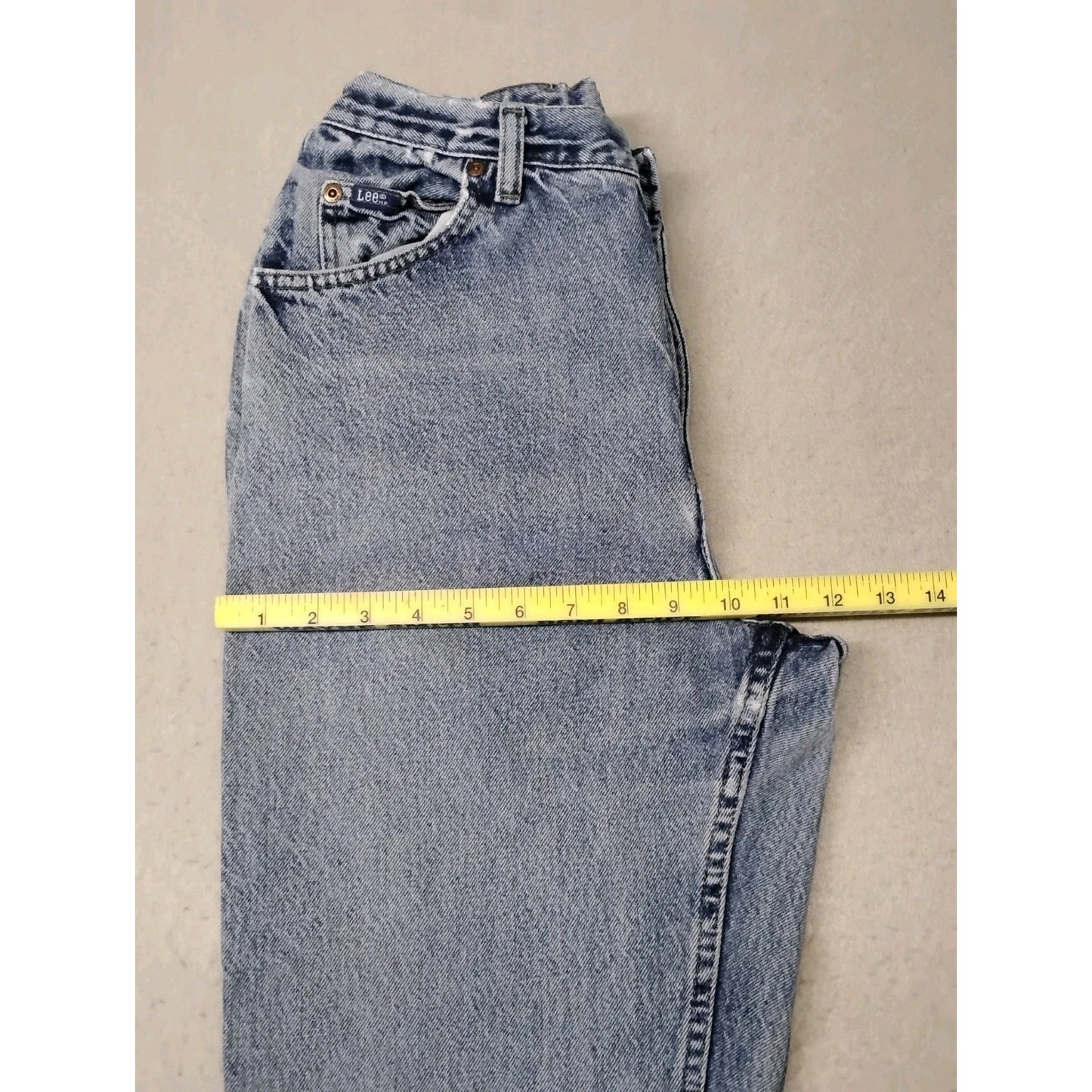 Lees (10) Women's Vintage High Rise Straight Blue Denim Jeans