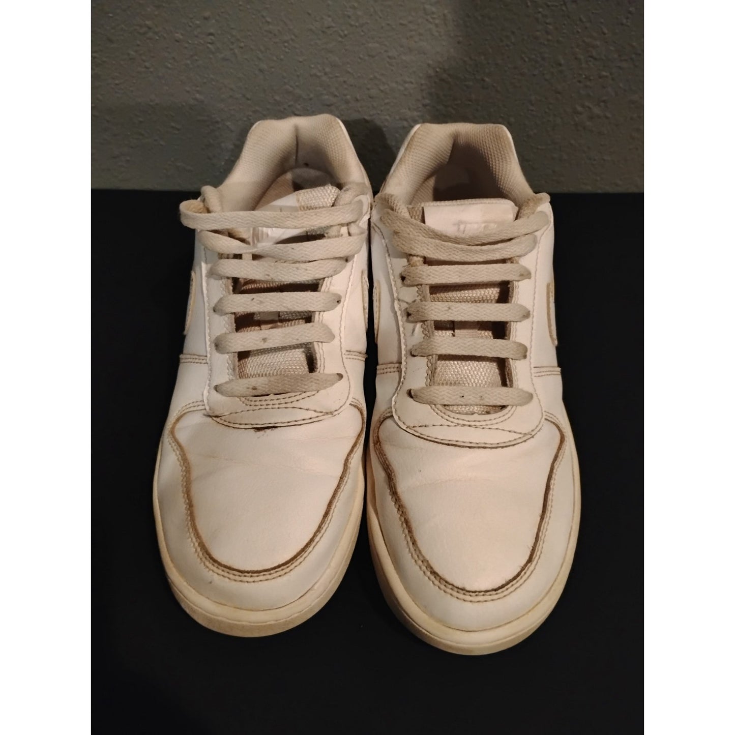 Nike Ebernon (8) AQ1779-100 White Leather Low Cut Sneakers