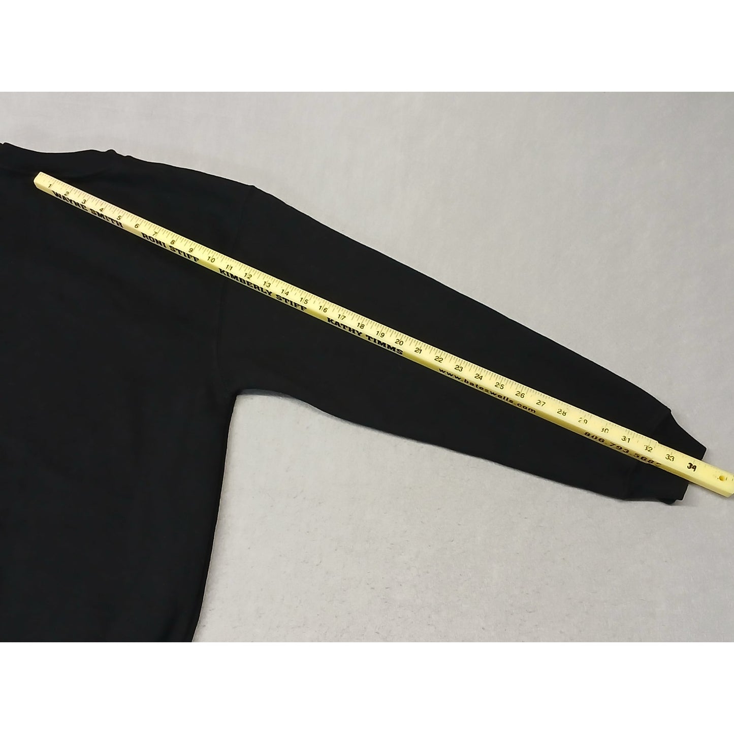 Bayside (Large) Adult's Black Crew Neck Pullover Sweatshirt